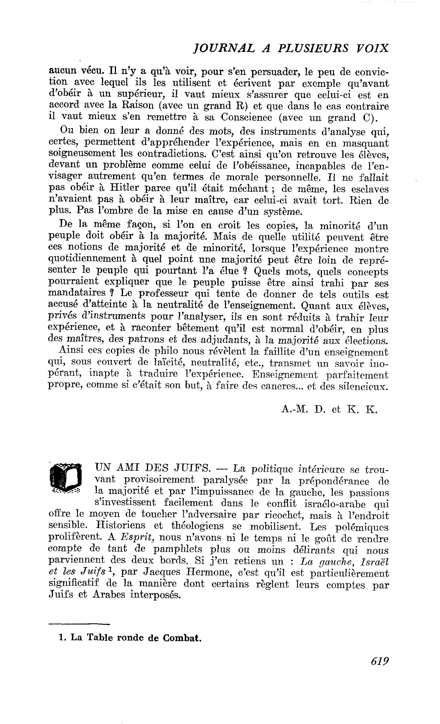 UN AMI DES JUIFS