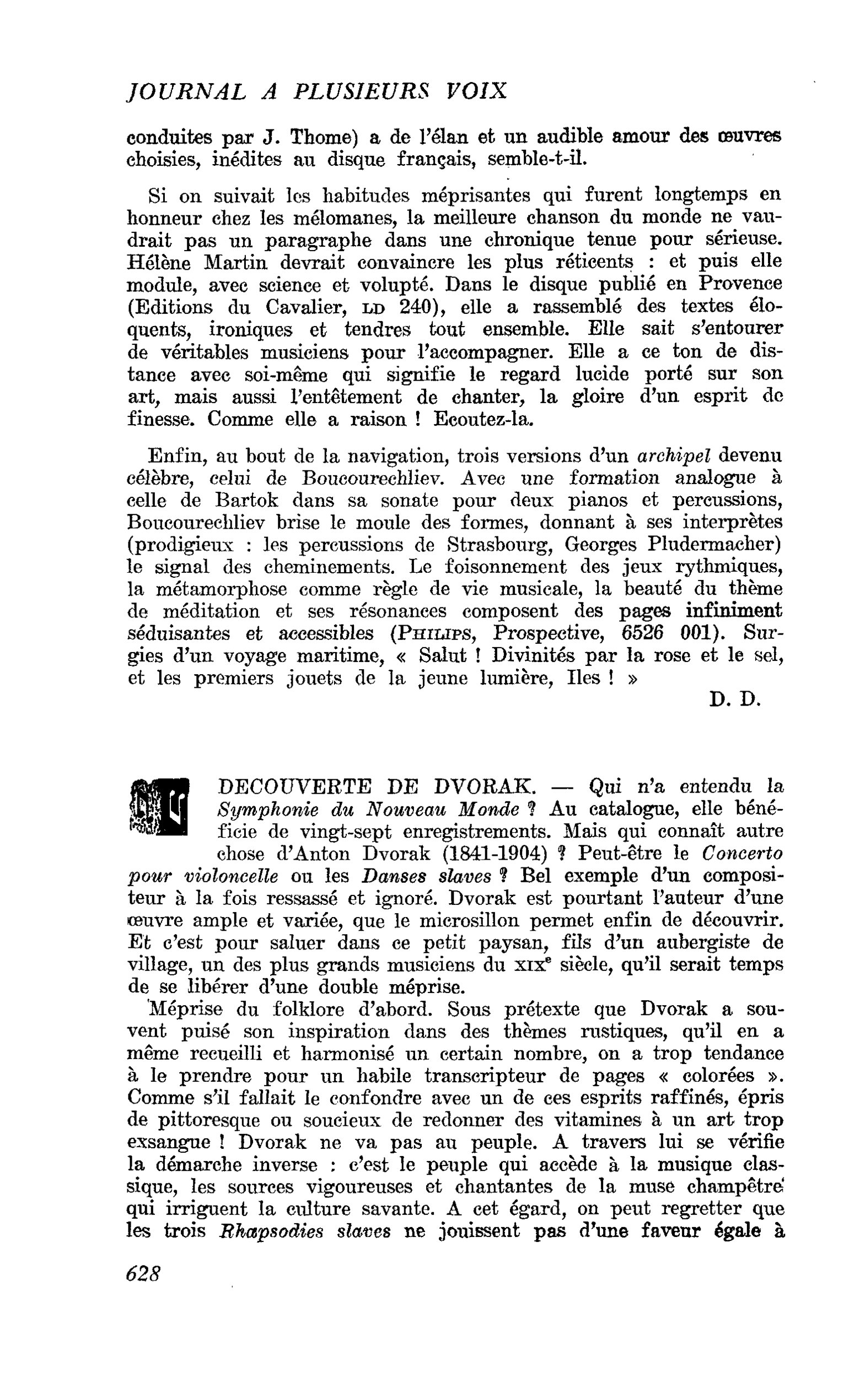 Dévouverte d’Antonín Dvořák