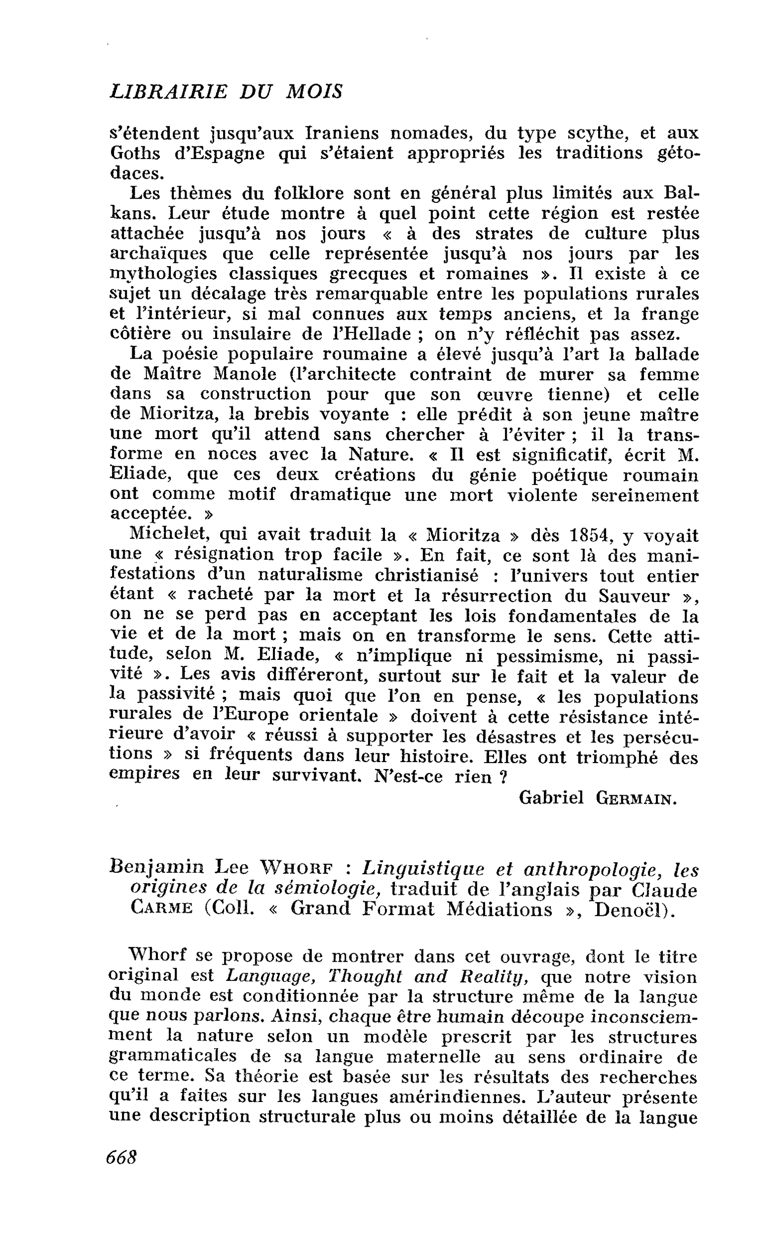 Benjamin Lee Whorf : Linguistique et anthropologie, les origines de la sémiologie