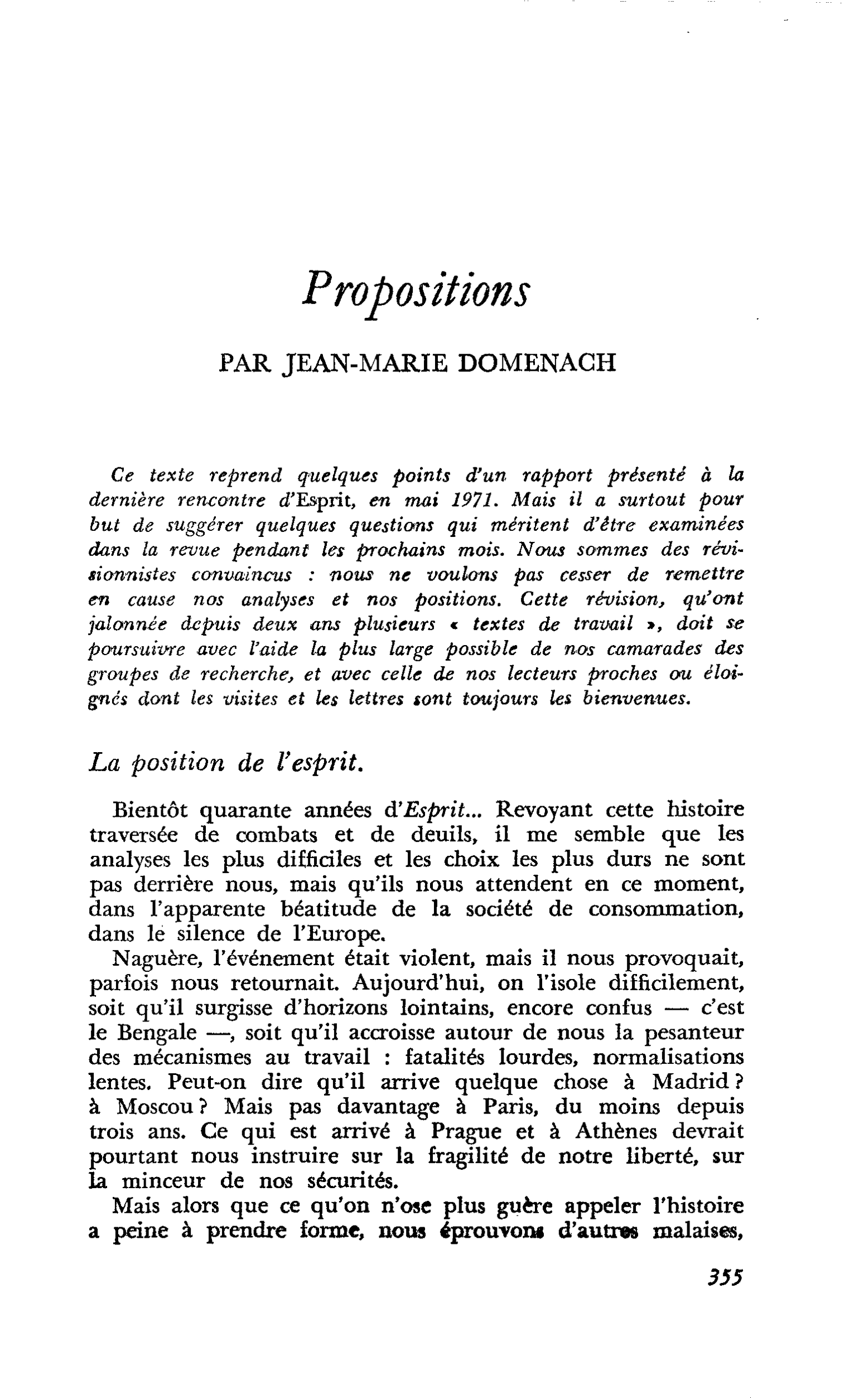 Propositions