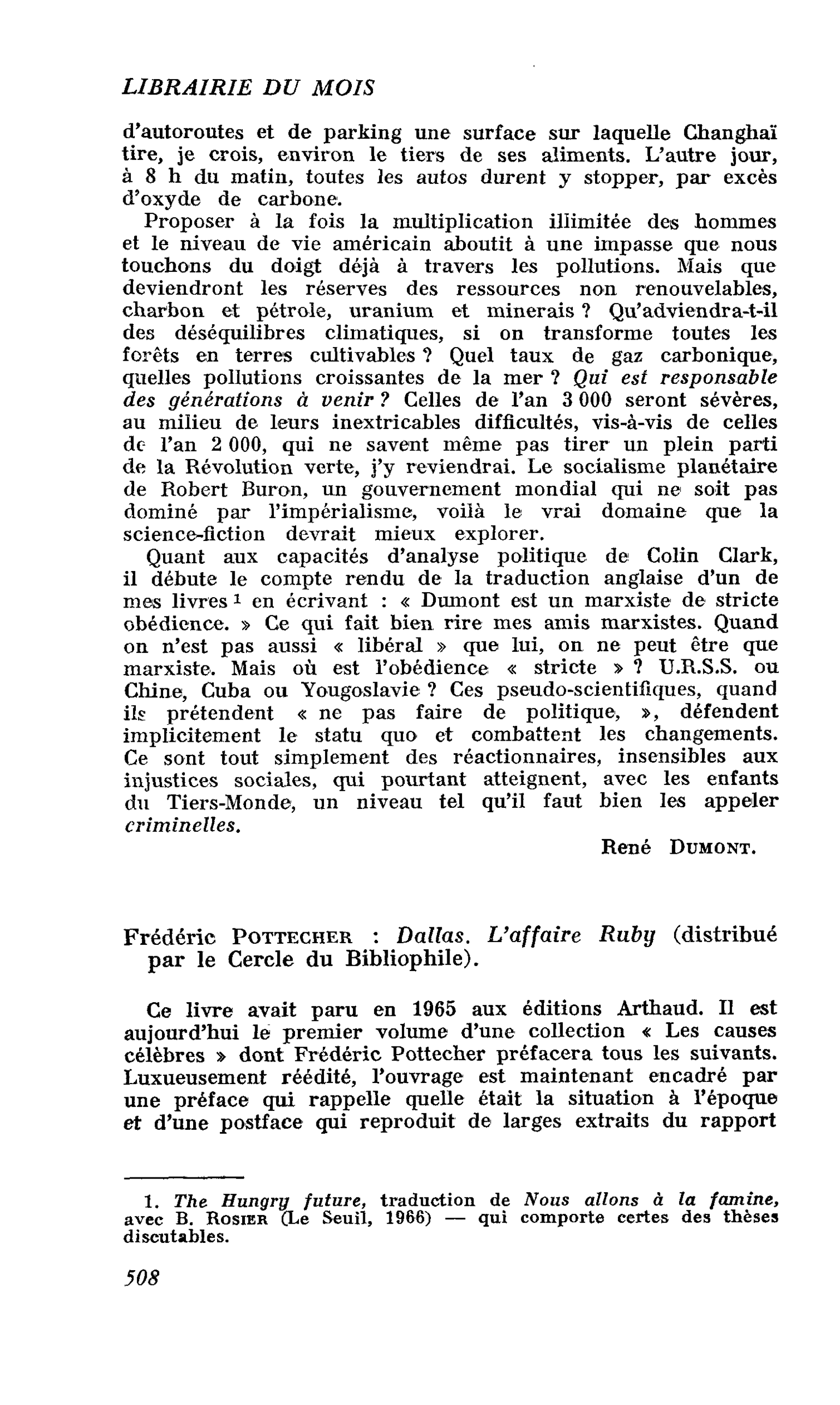 Frédéric Pottecher : Dallas. L’affaire Ruby