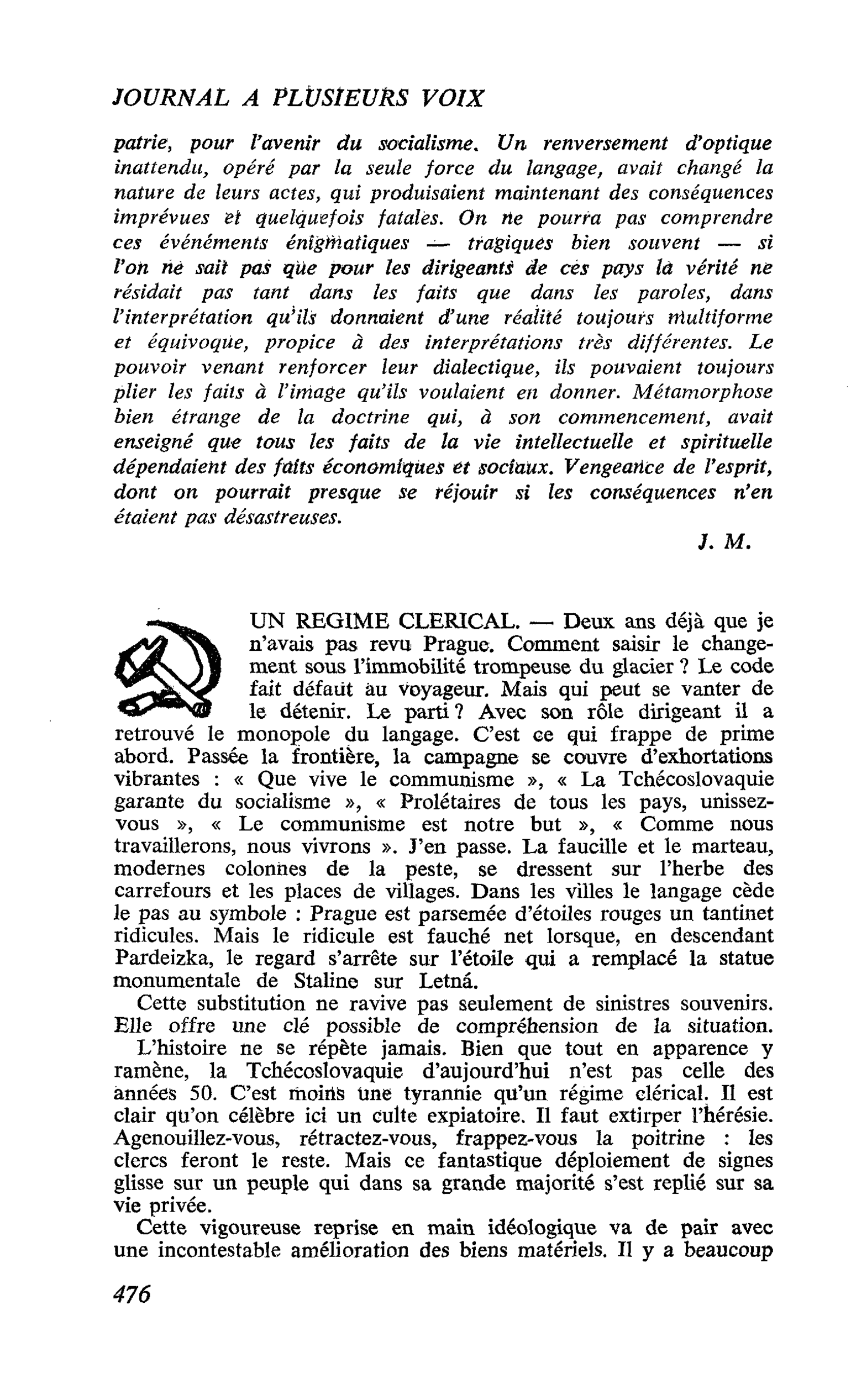 UN REGIME CLERICAL