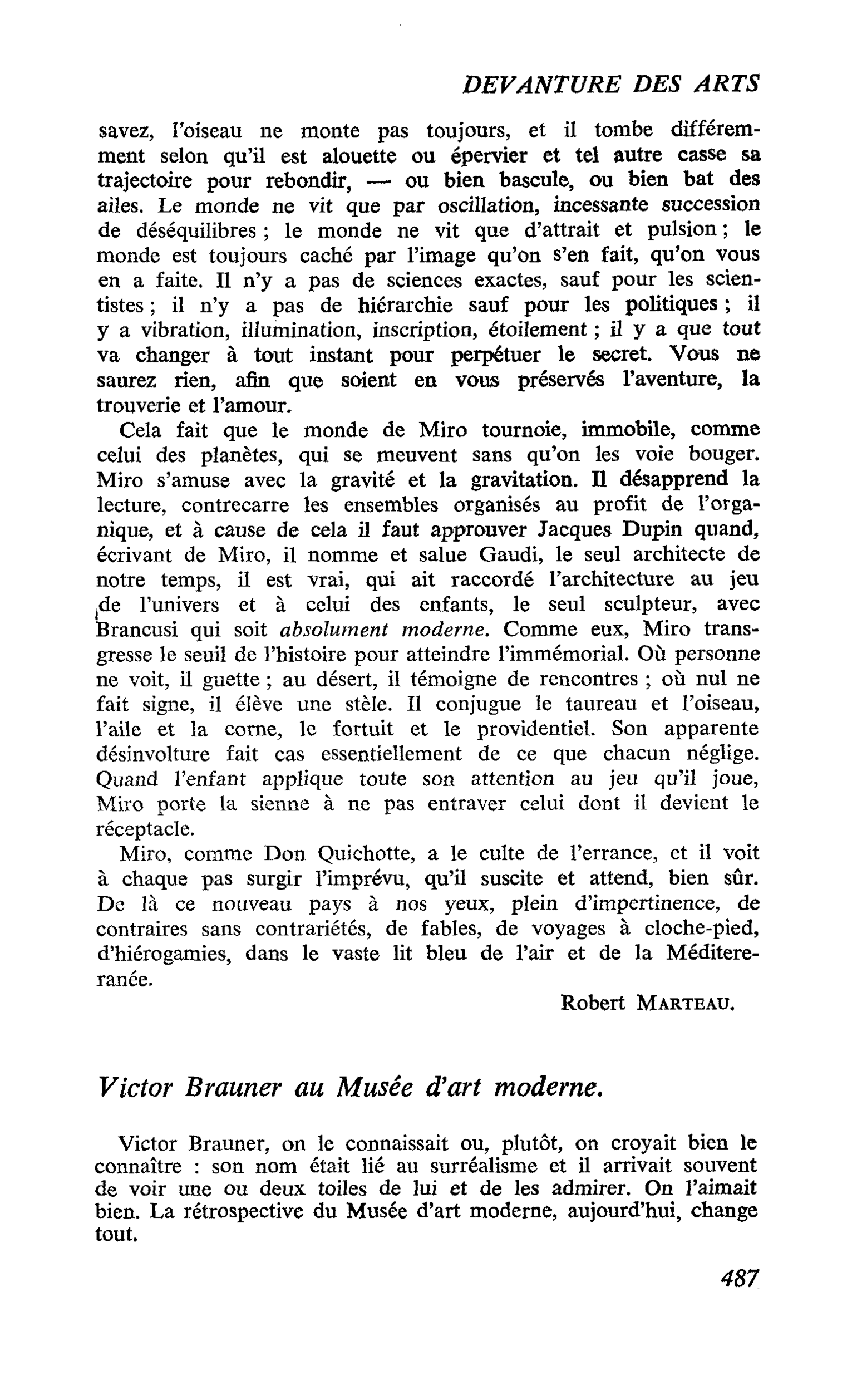 Victor Brauner au Musée d’art moderne
