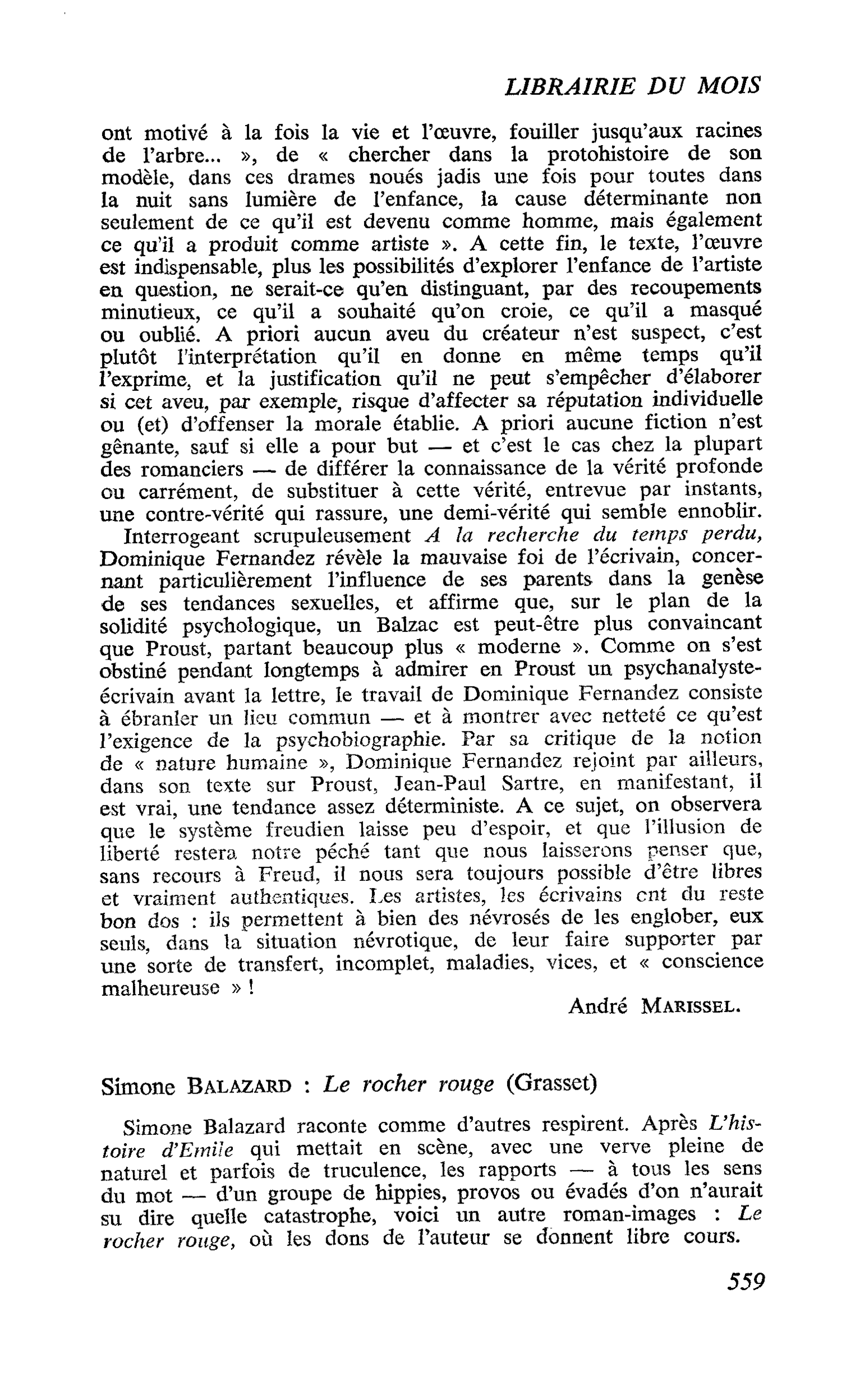 Simone Balazard : Le rocher rouge