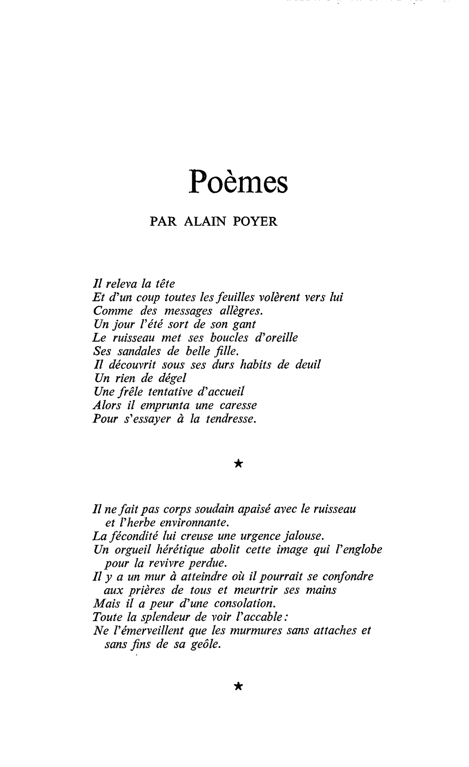 Poèmes