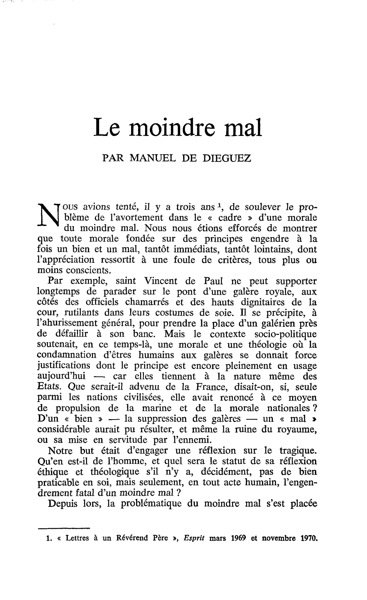 Le moindre mal