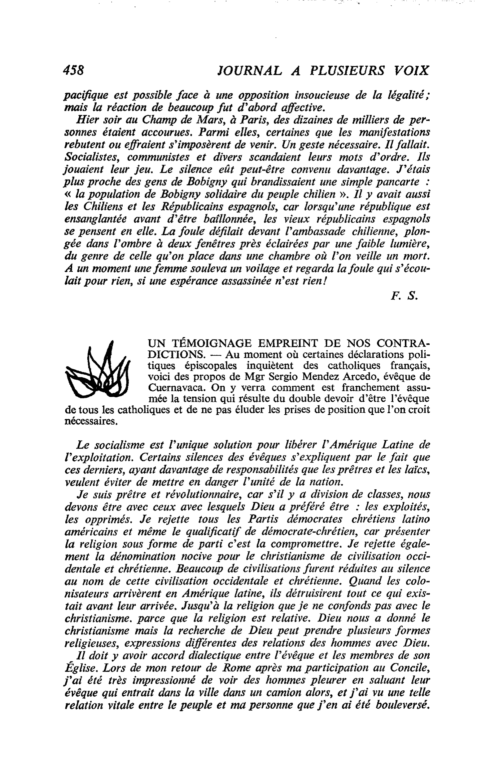 UN TÉMOIGNAGE EMPREINT DE NOS CONTRADICTIONS