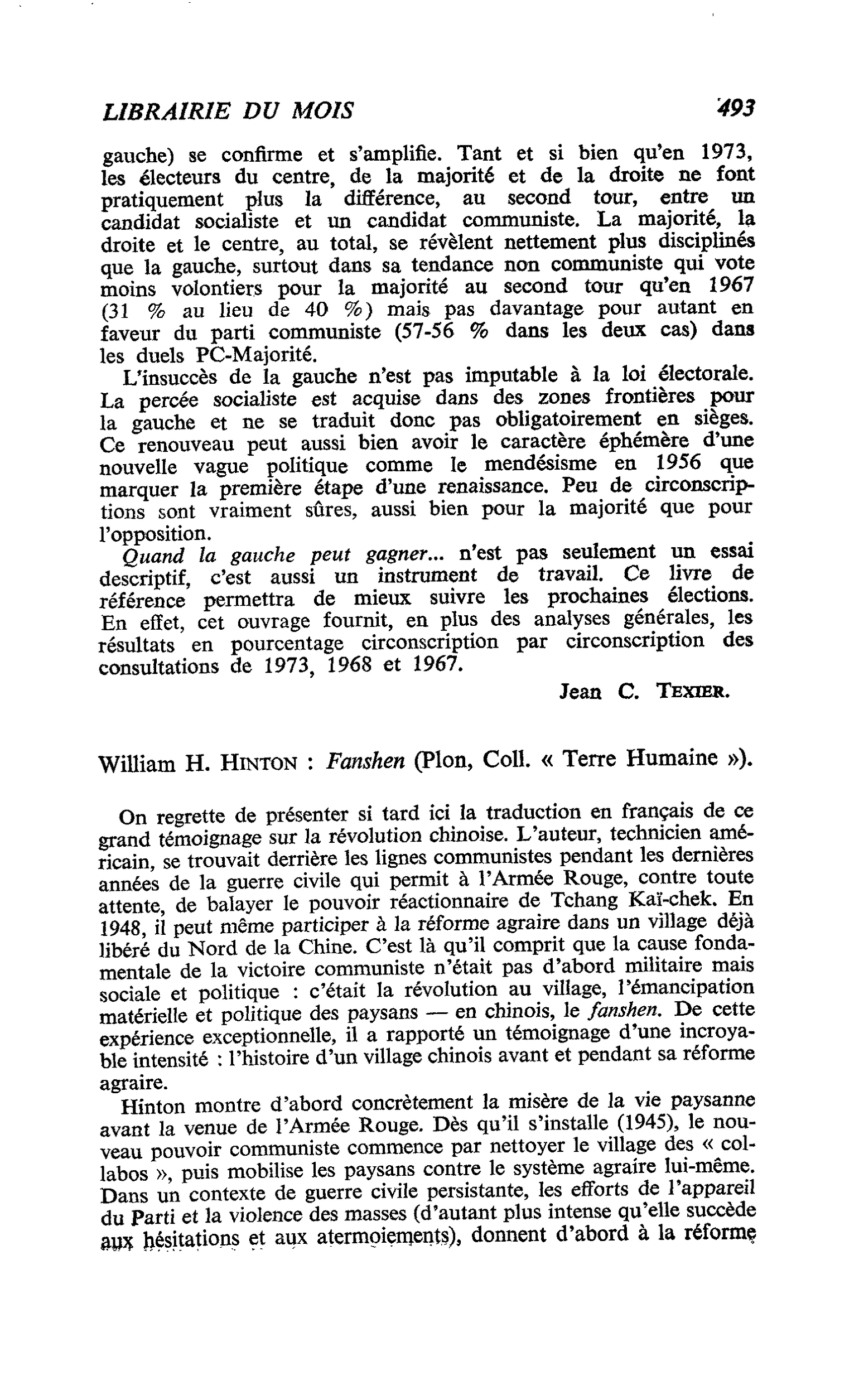 William H. Hinton : Fanshen