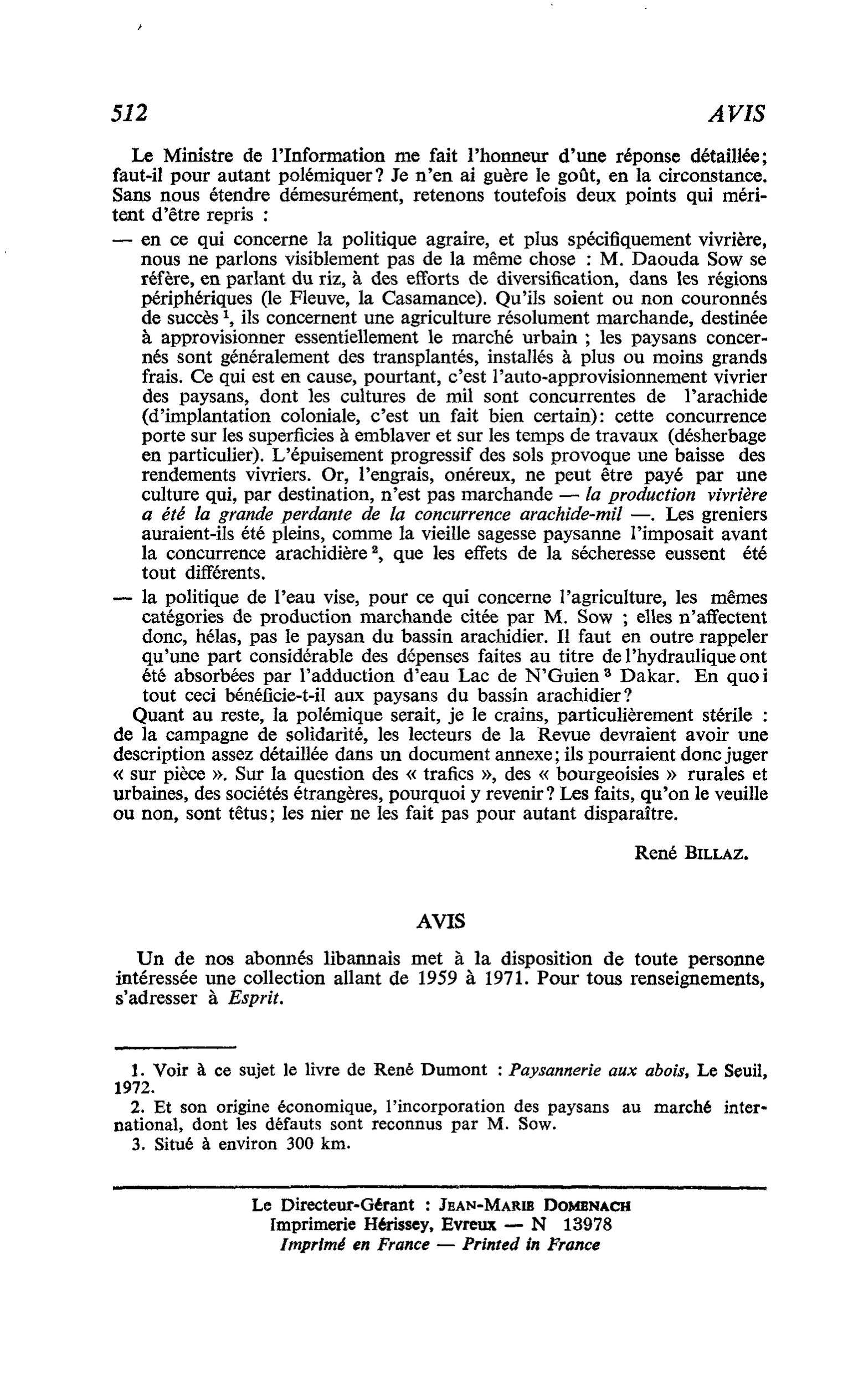 Correspondance