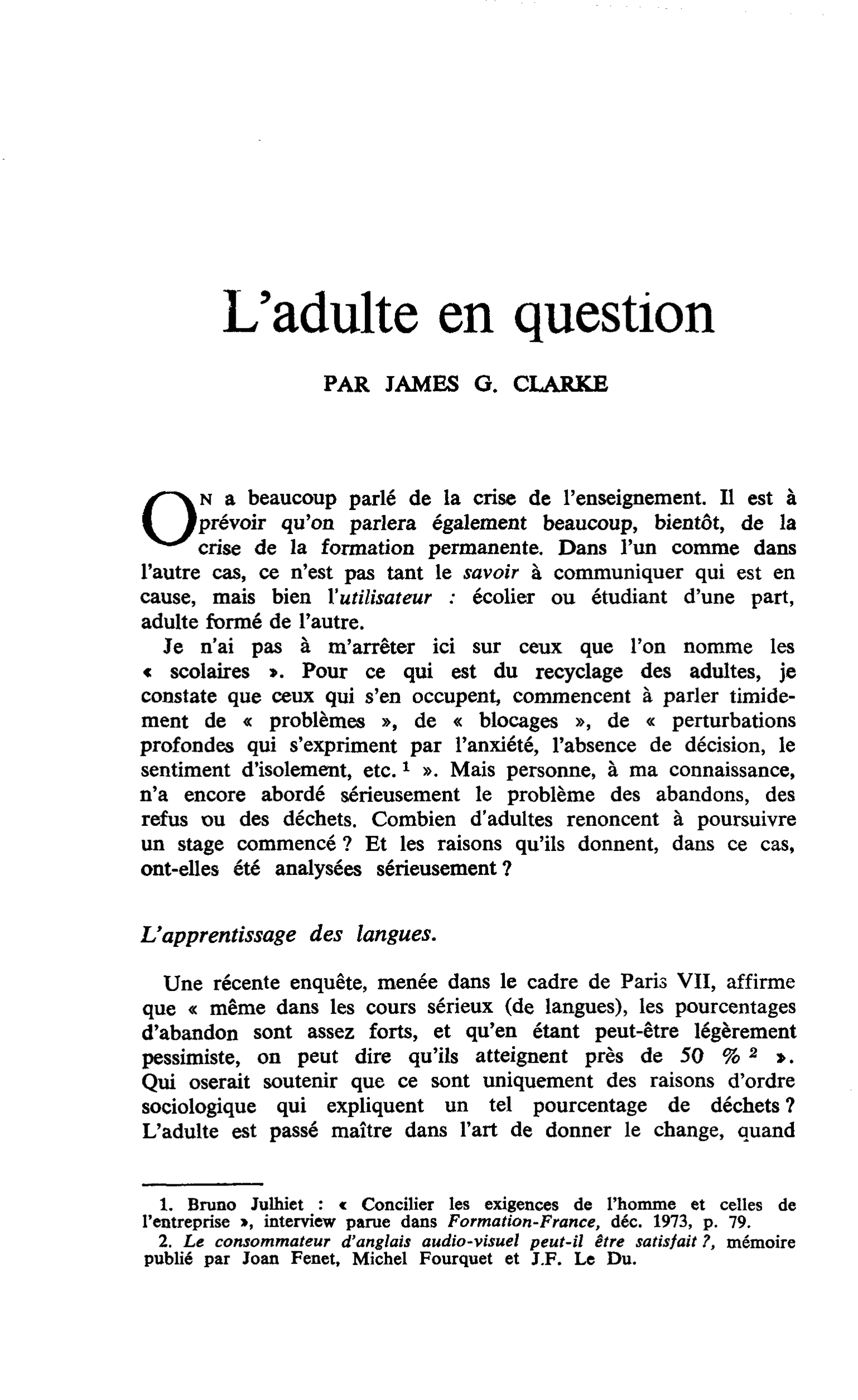 L’adulte en question