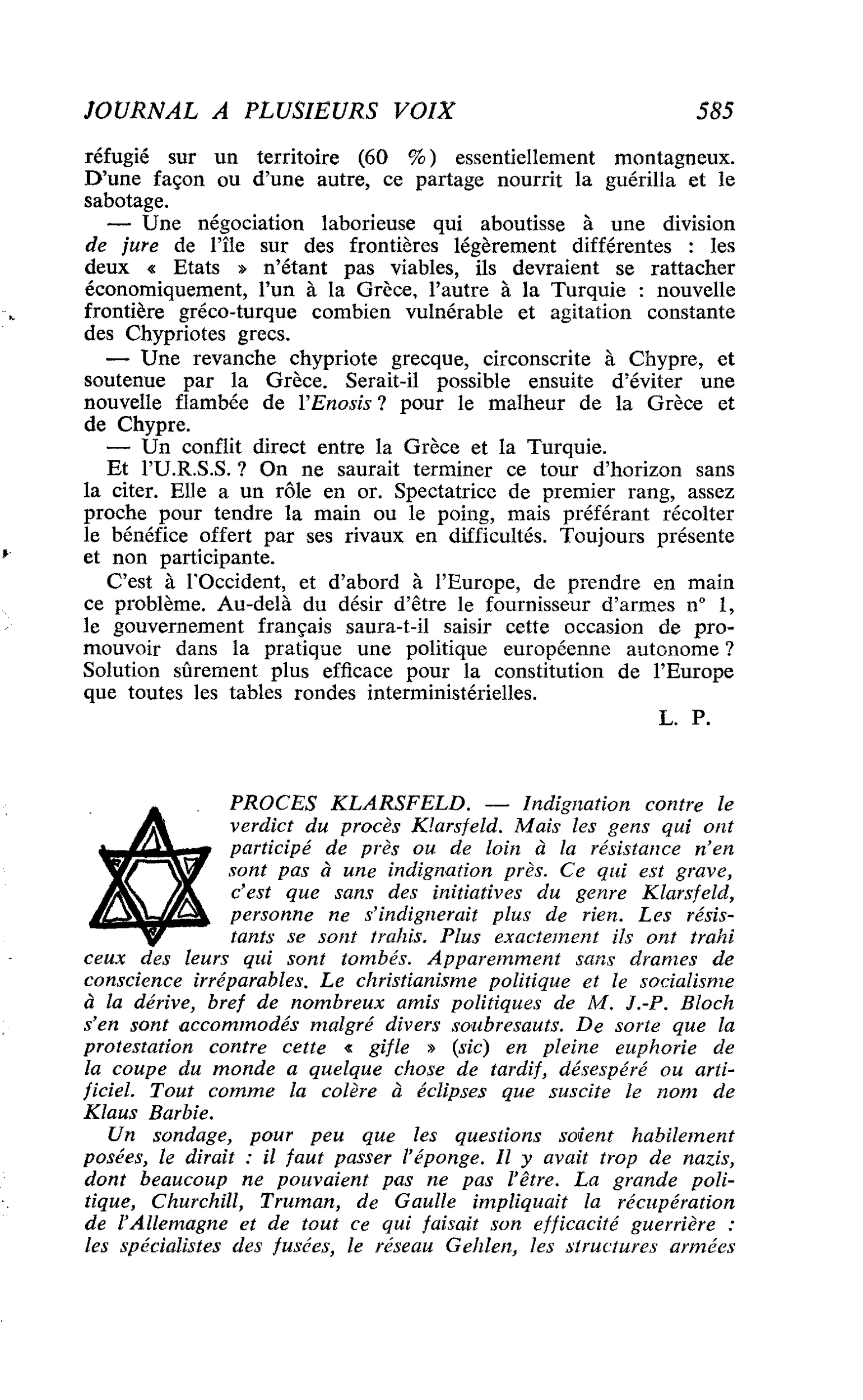 PROCES KLARSFELD