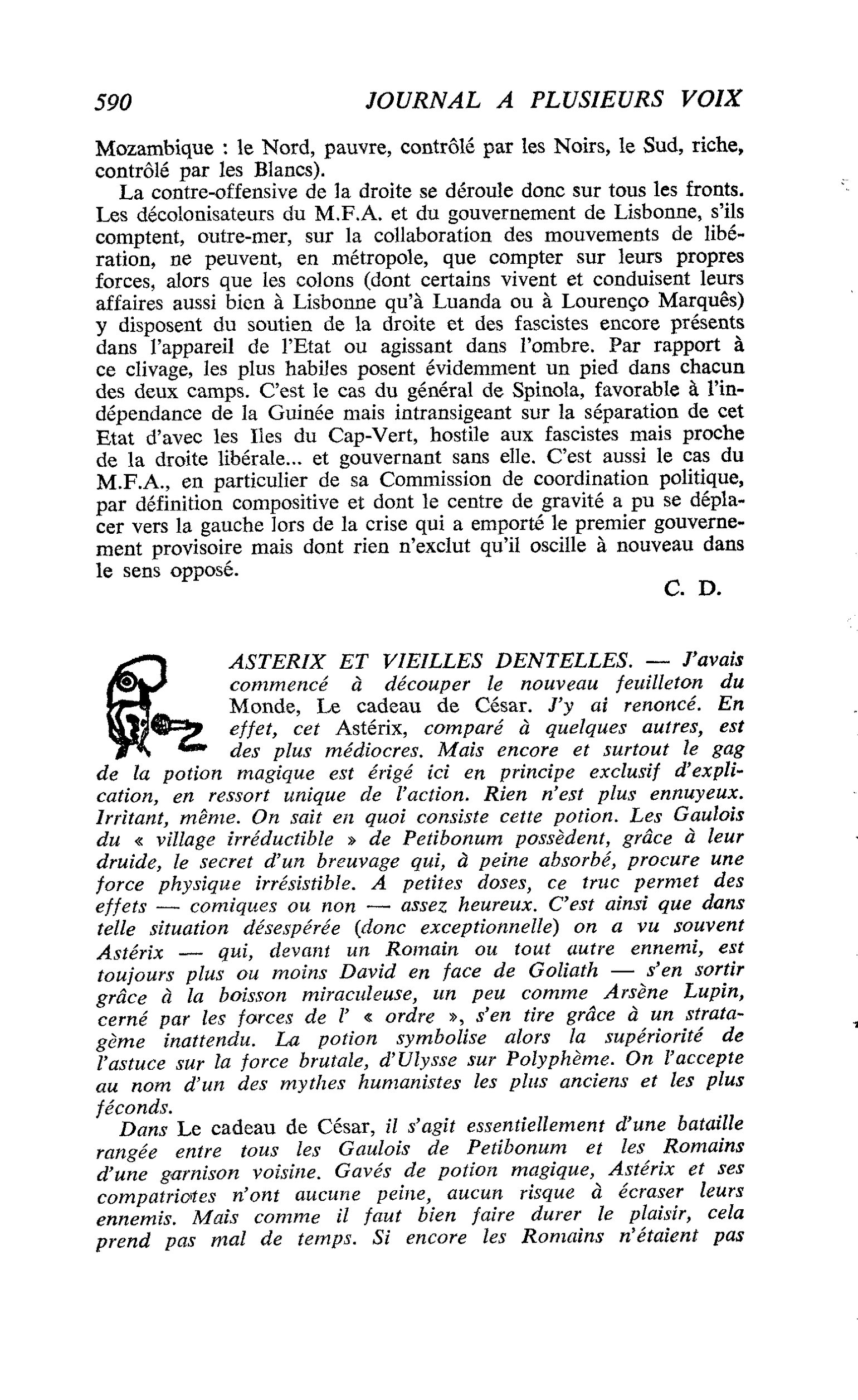 ASTERIX ET VIEILLES DENTELLES