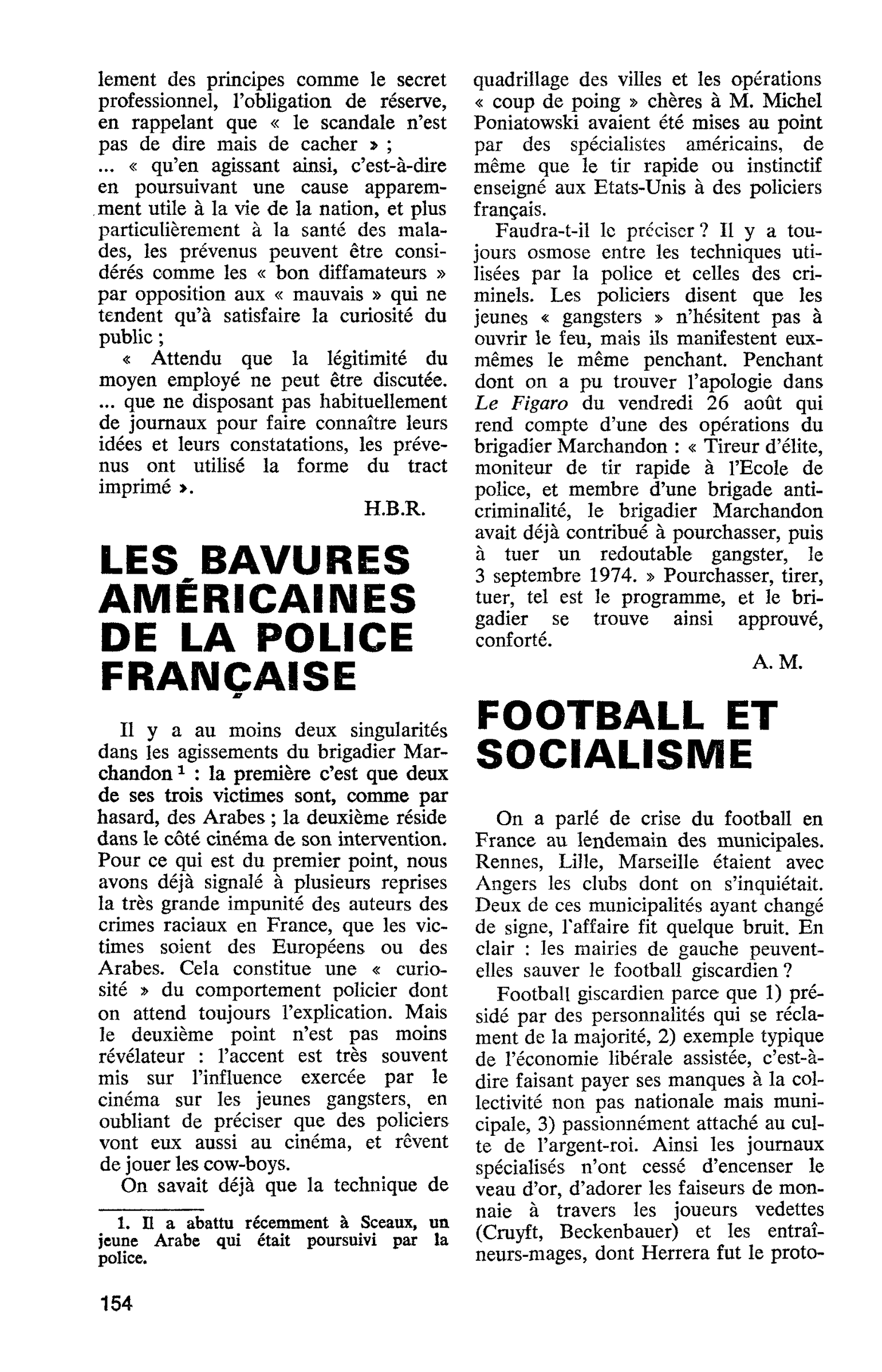 FOOTBALL ET SOCIALISME