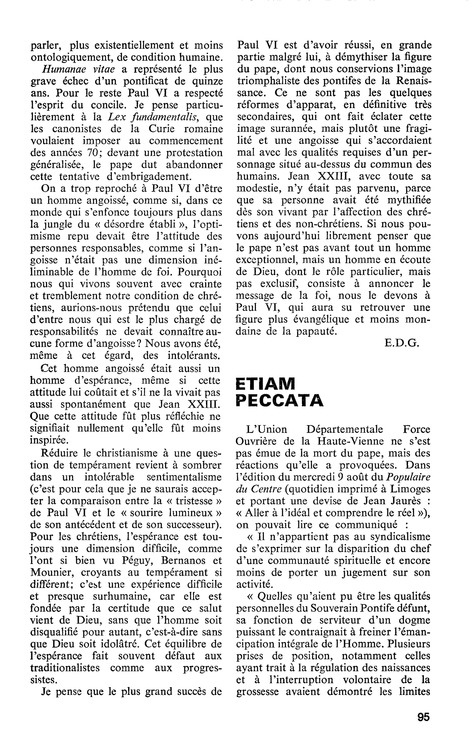 ETIAM PECCATA