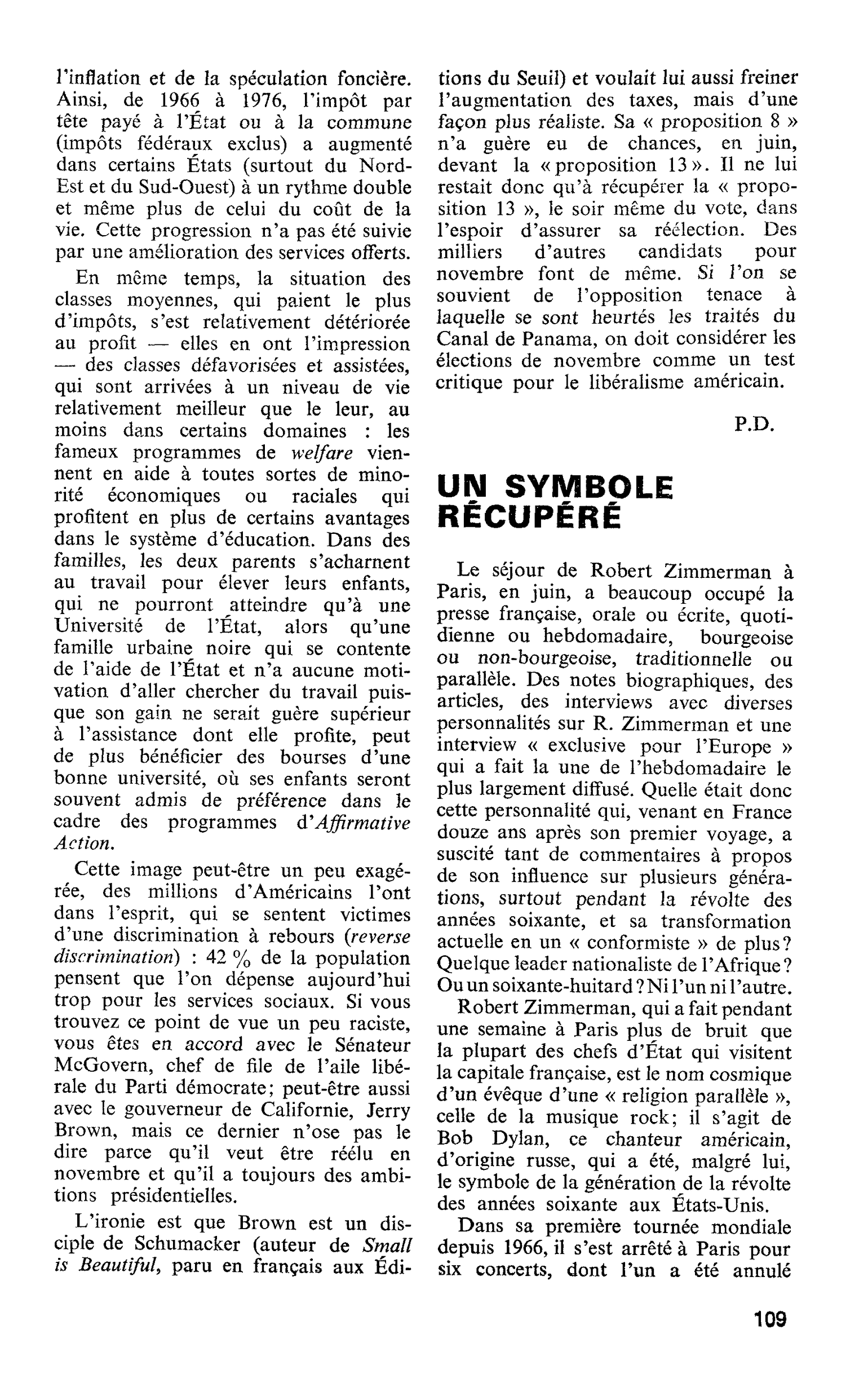 UN SYMBOLE RÉCUPÉRÉ