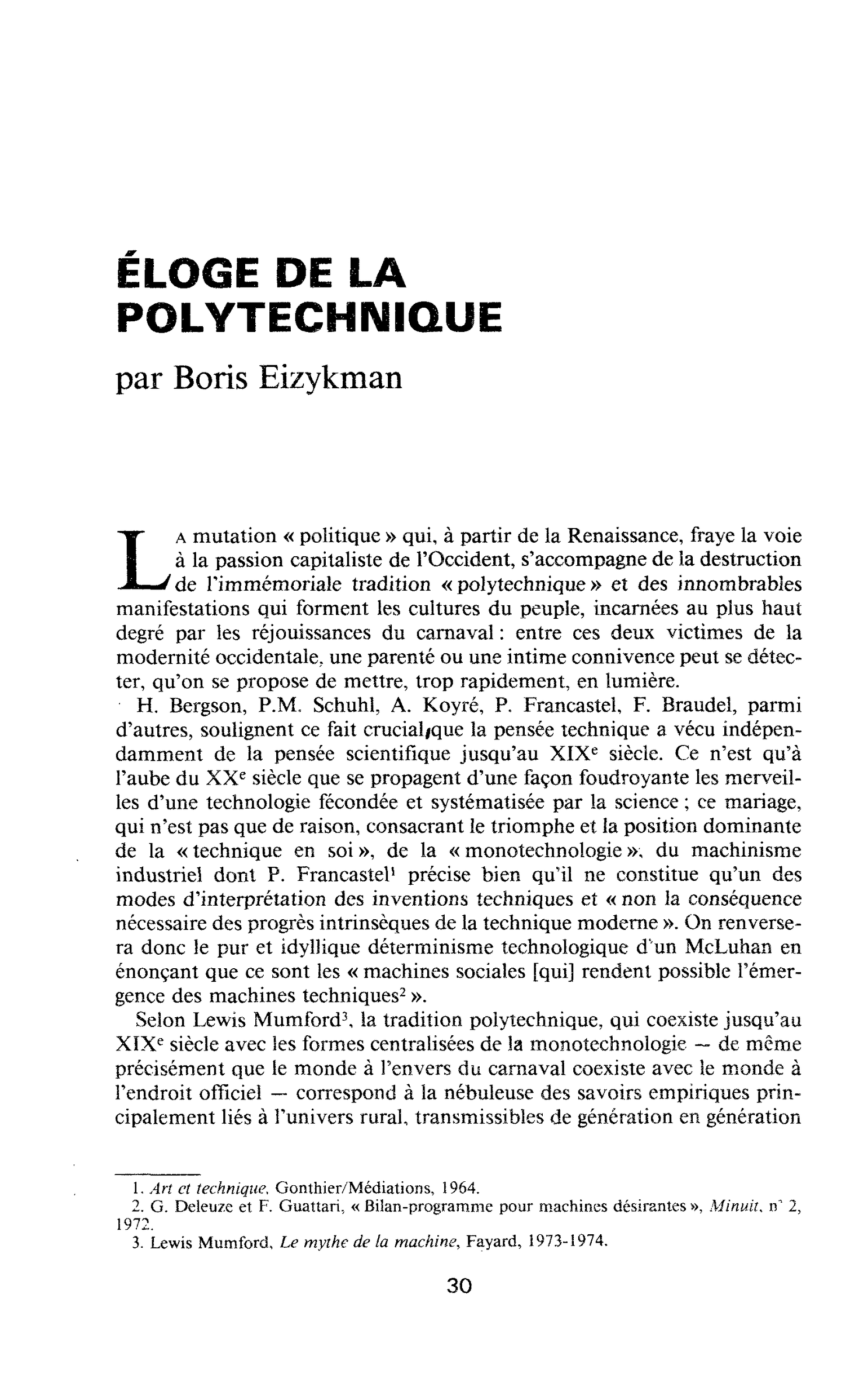 ÉLOGE DE LA POLYTECHNIQUE