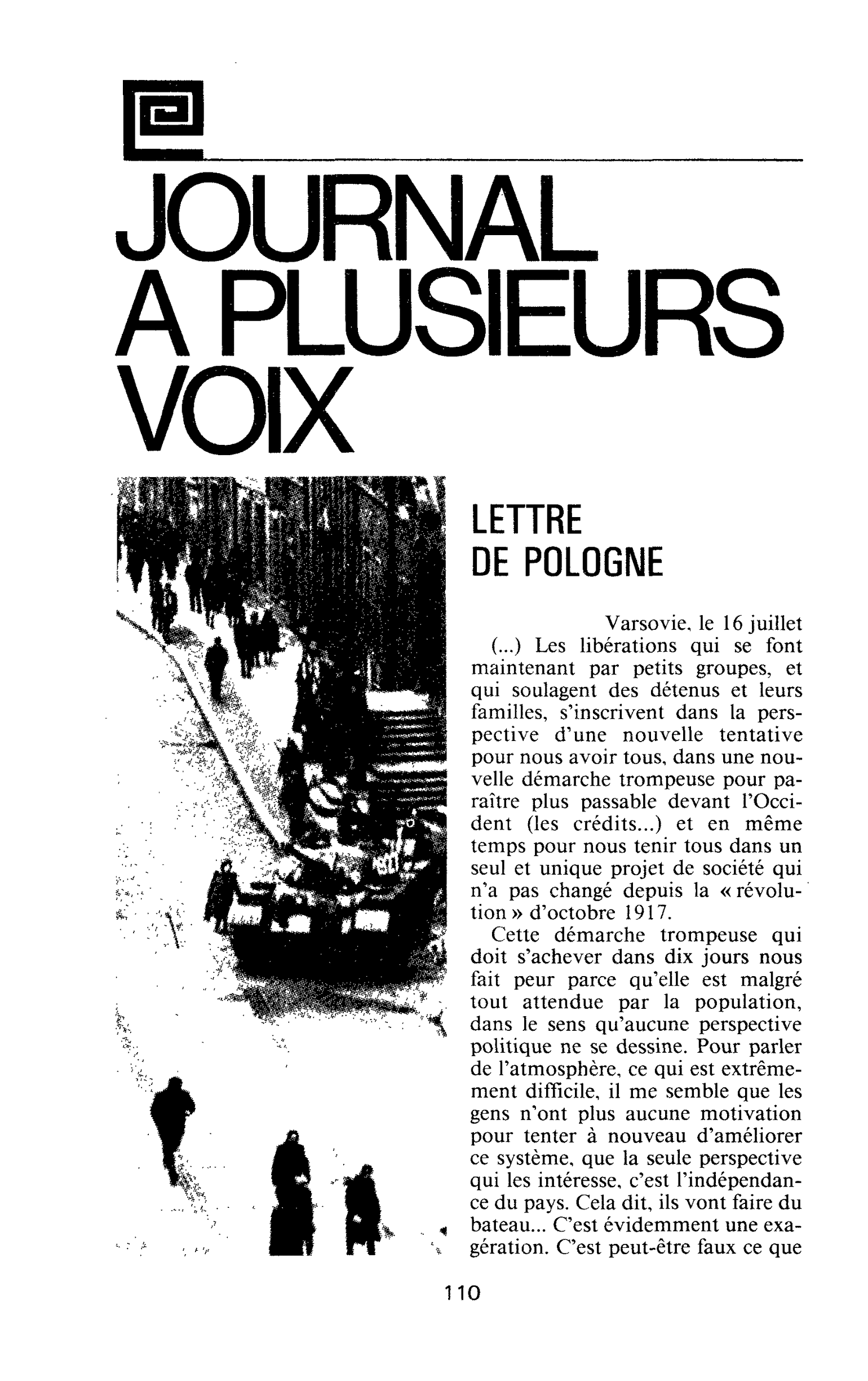 LETTRE DE POLOGNE