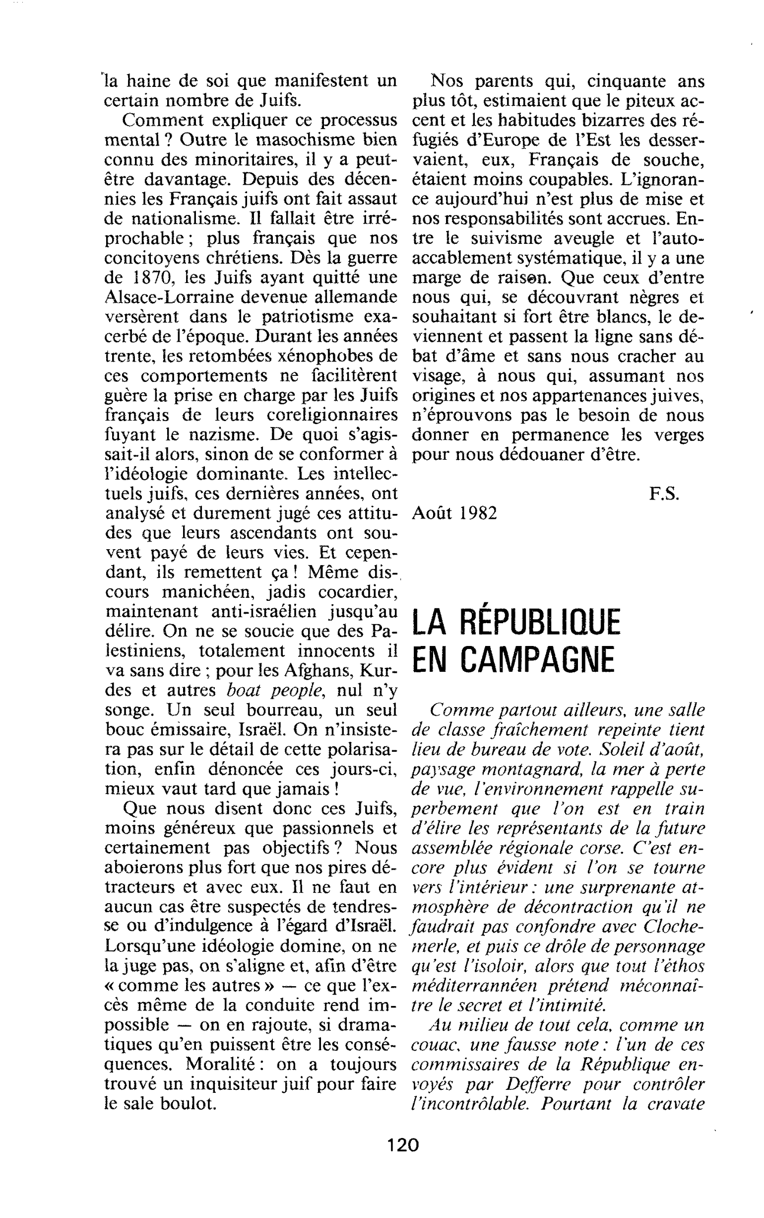 LA RÉPUBLIQUE EN CAMPAGNE