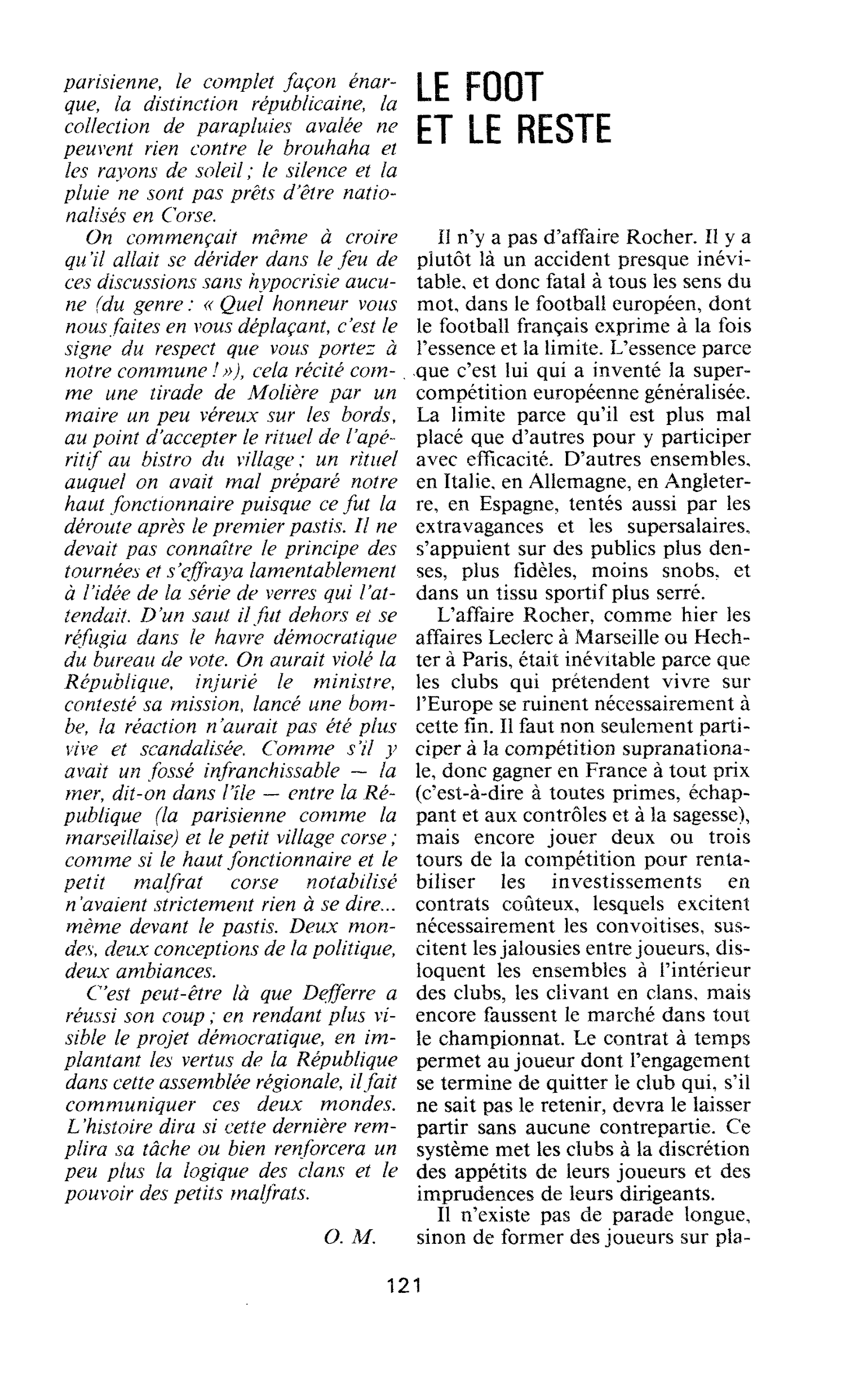 LE FOOT ET LE RESTE