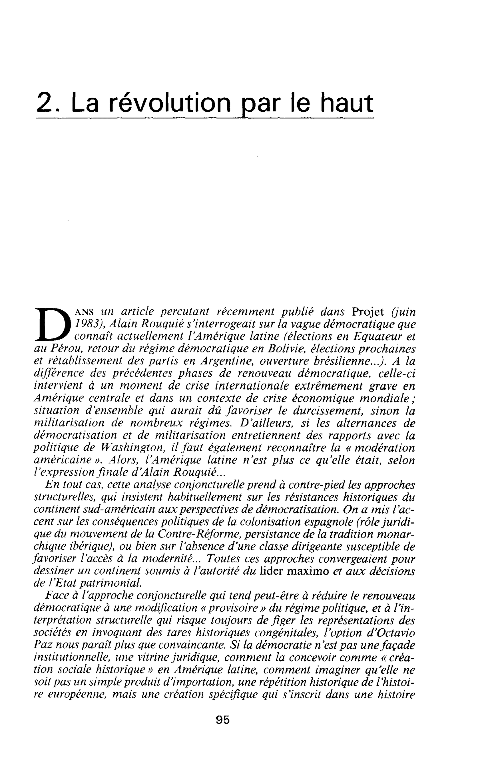 2. La révolution par le haut