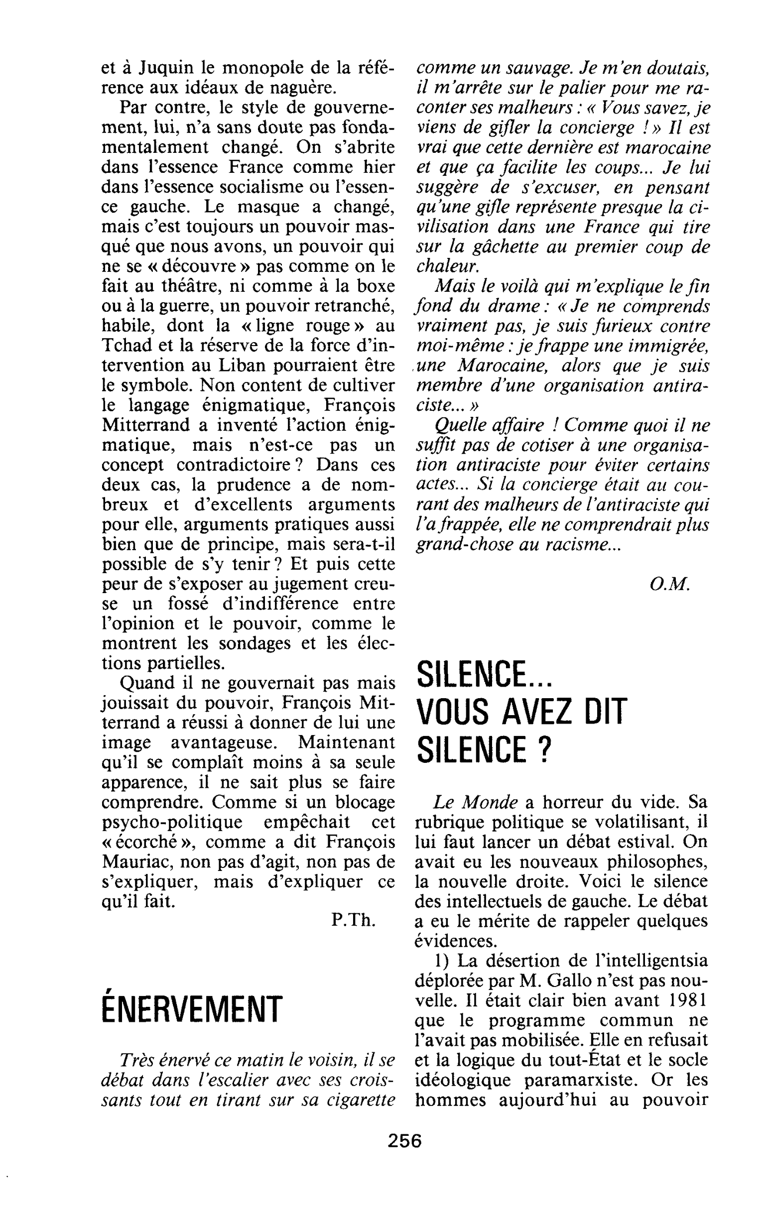 SILENCE… VOUS AVEZ DIT SILENCE ?