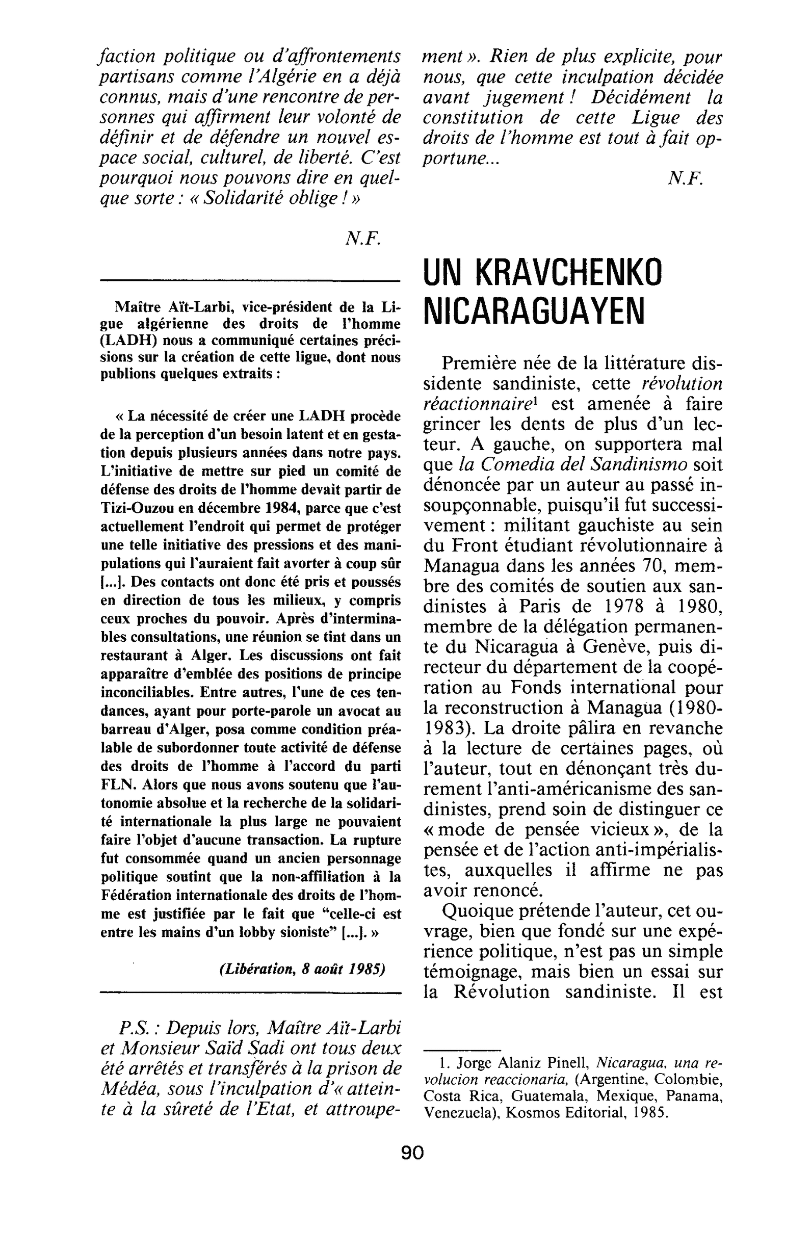 UN KRAVCHENKO NICARAGUAYEN