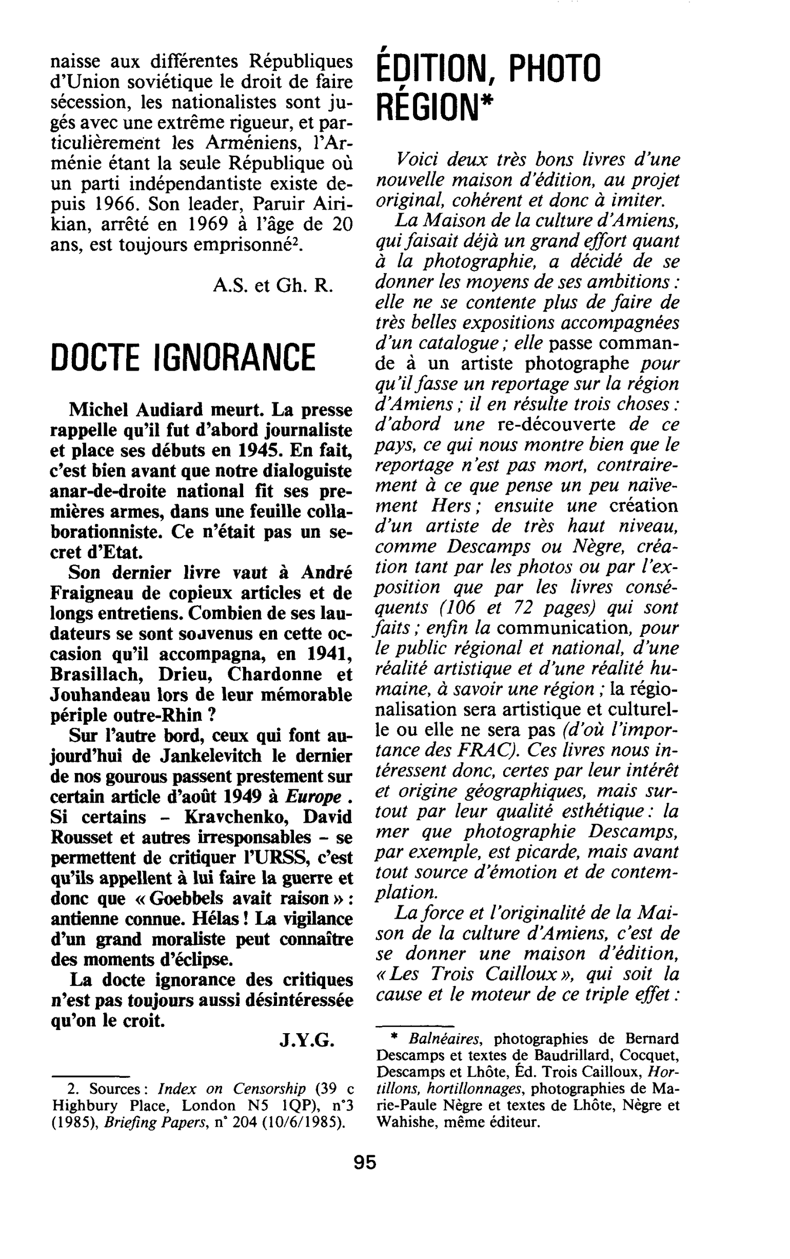 ÉDITION, PHOTO RÉGION
