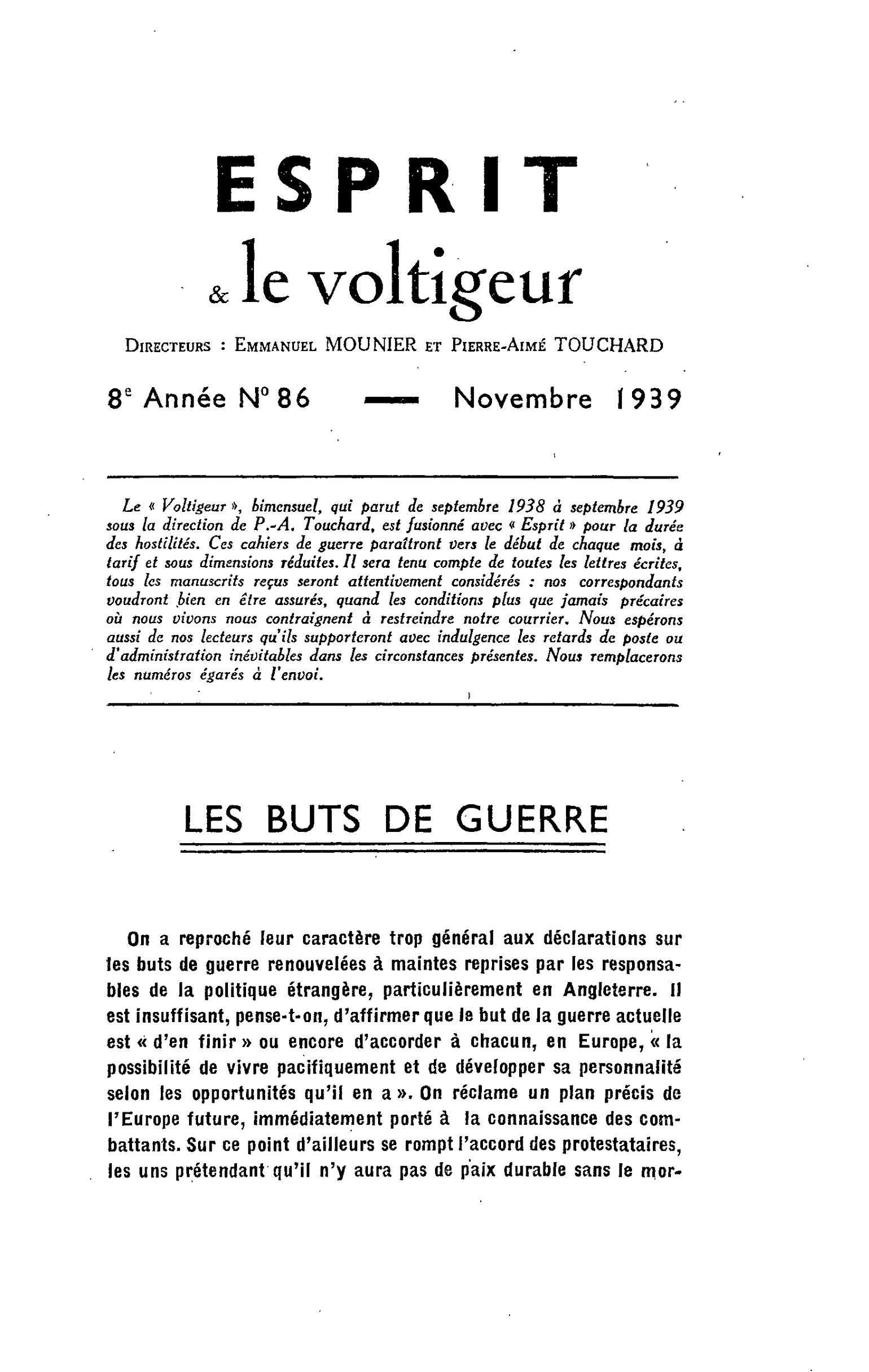 LES BUTS DE GUERRE