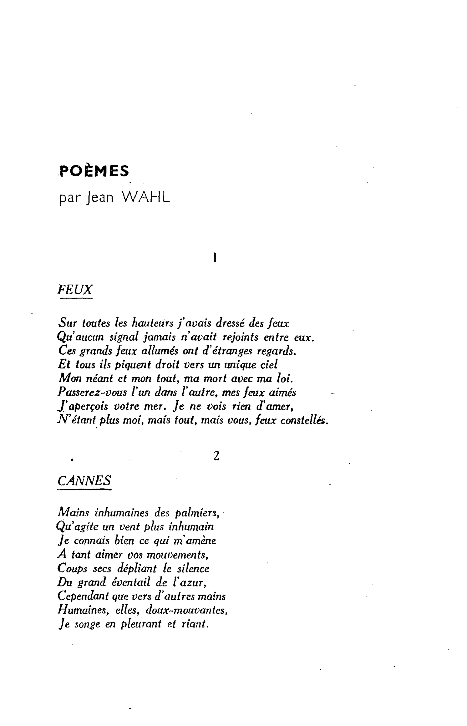 POÈMES