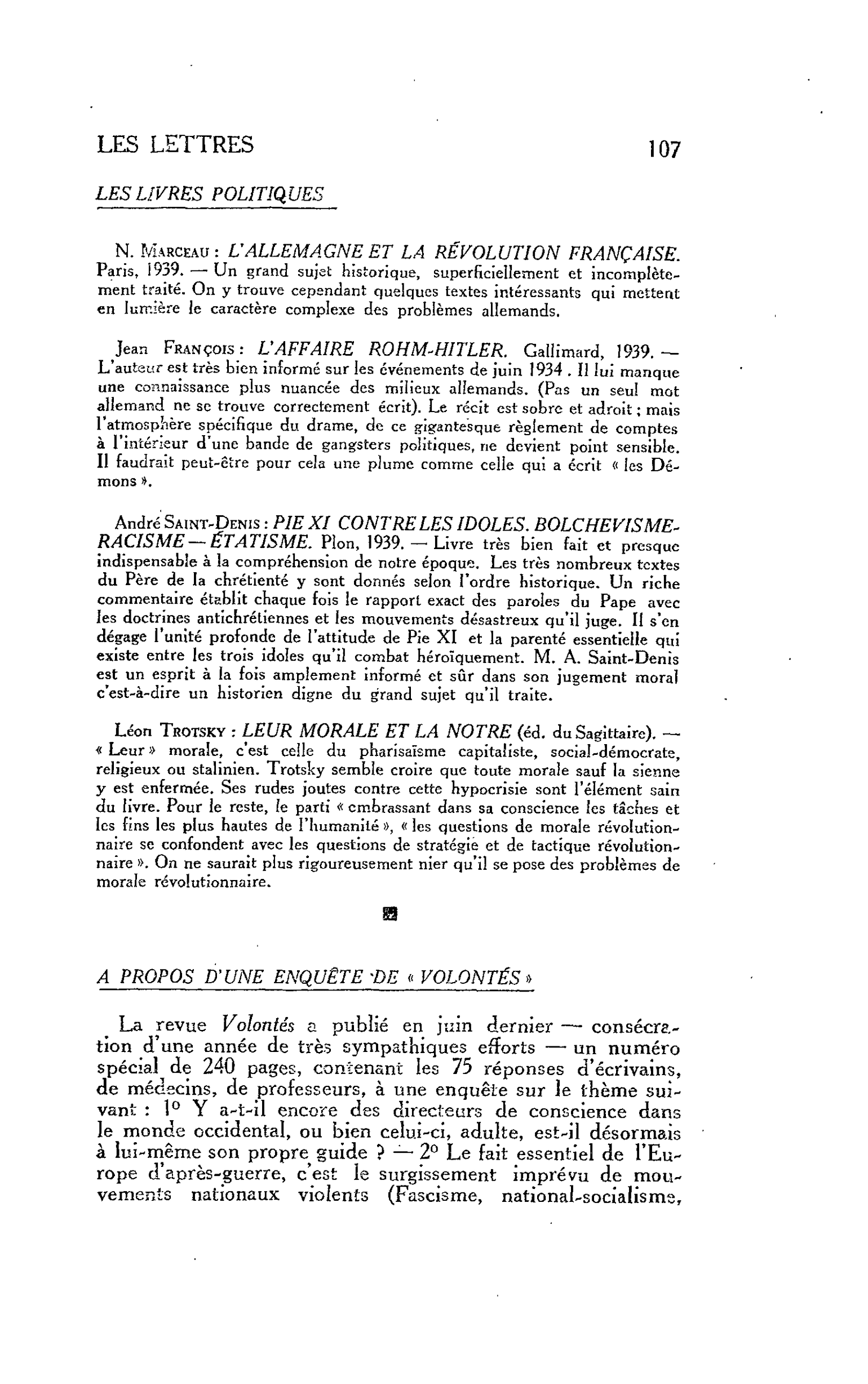 LES LETTRES. Jean François: L’AFFAIRE ROHM-HITLER