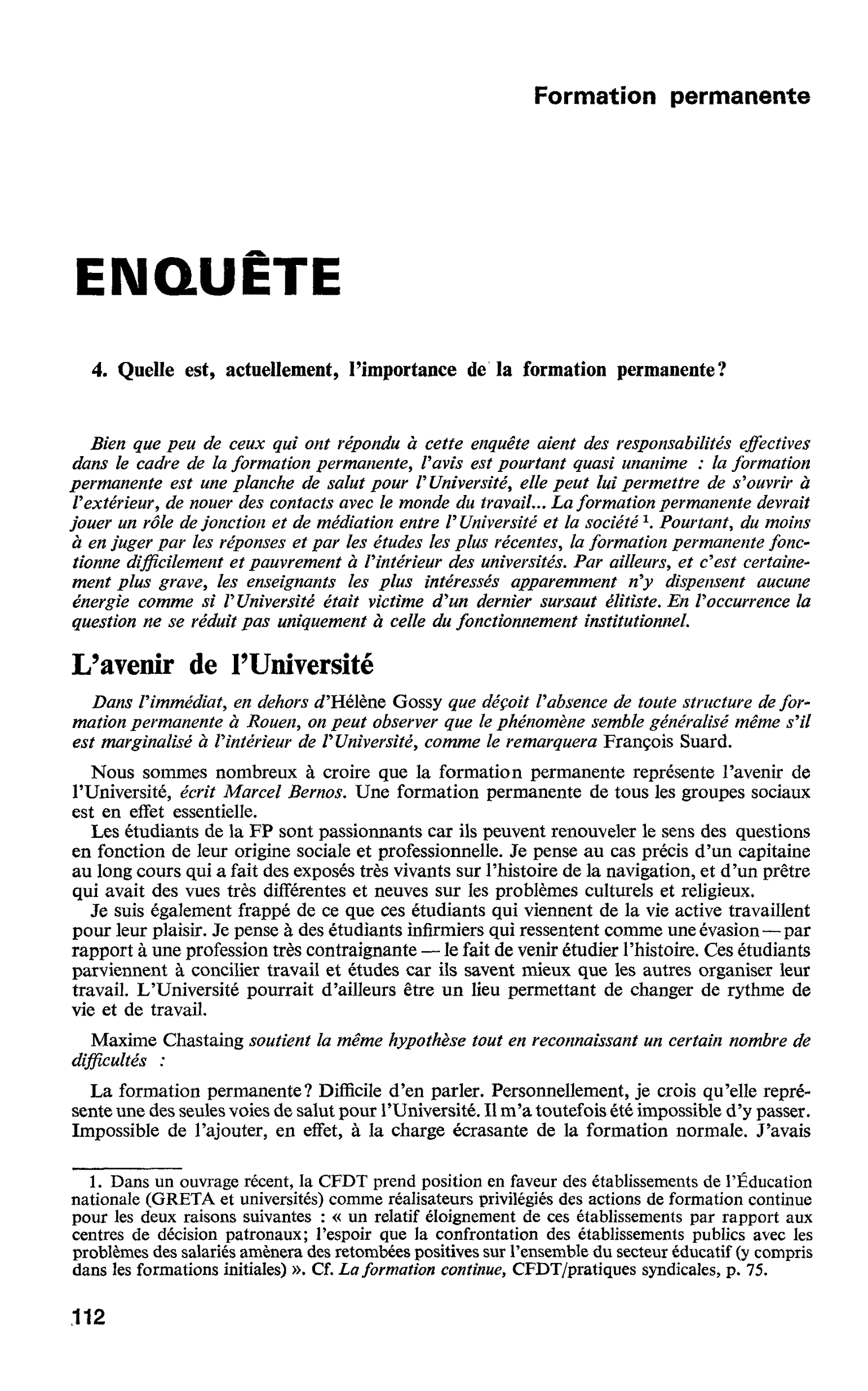 ENQUÊTE