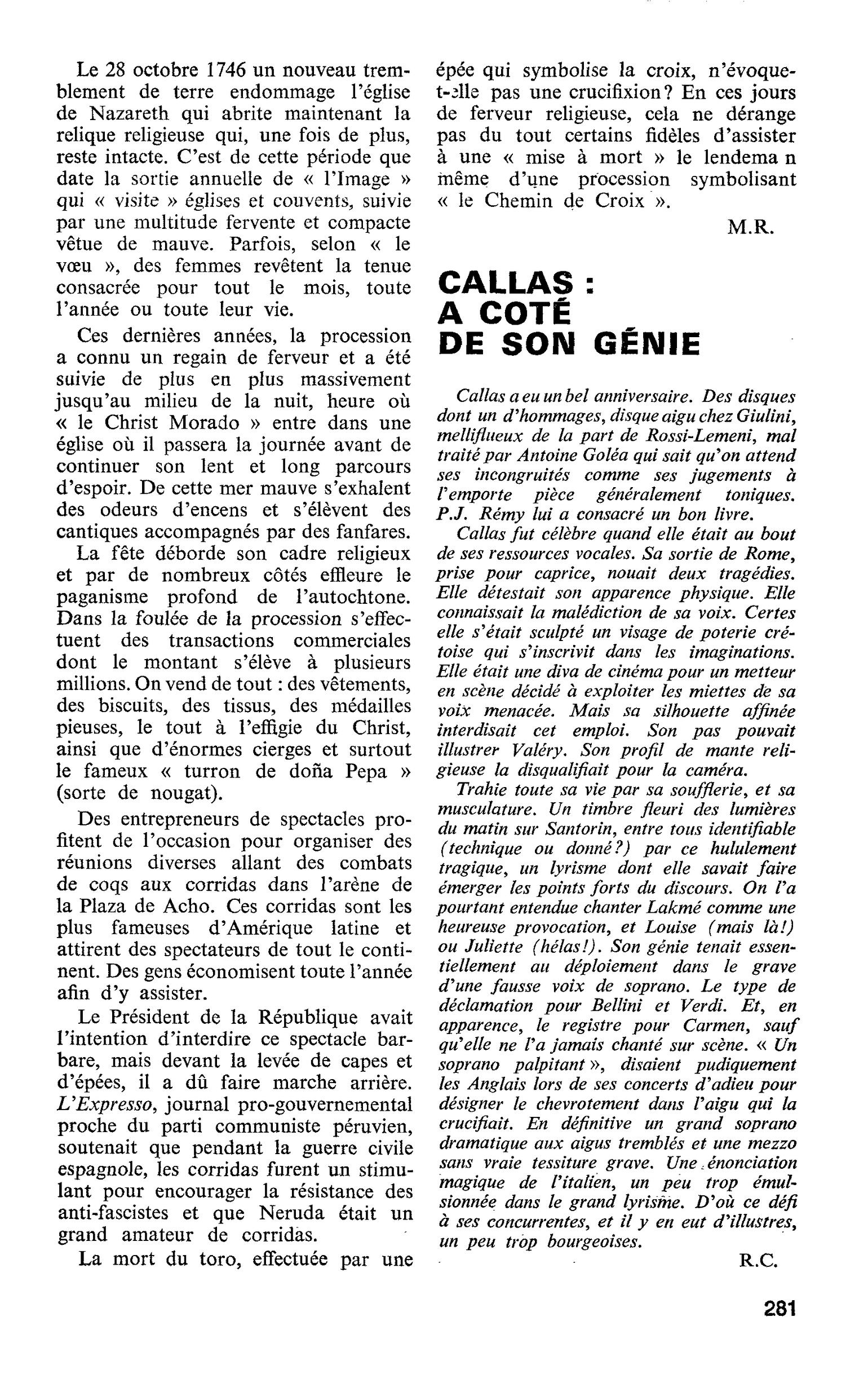 CALLAS : A COTÉ DE SON GÉNIE