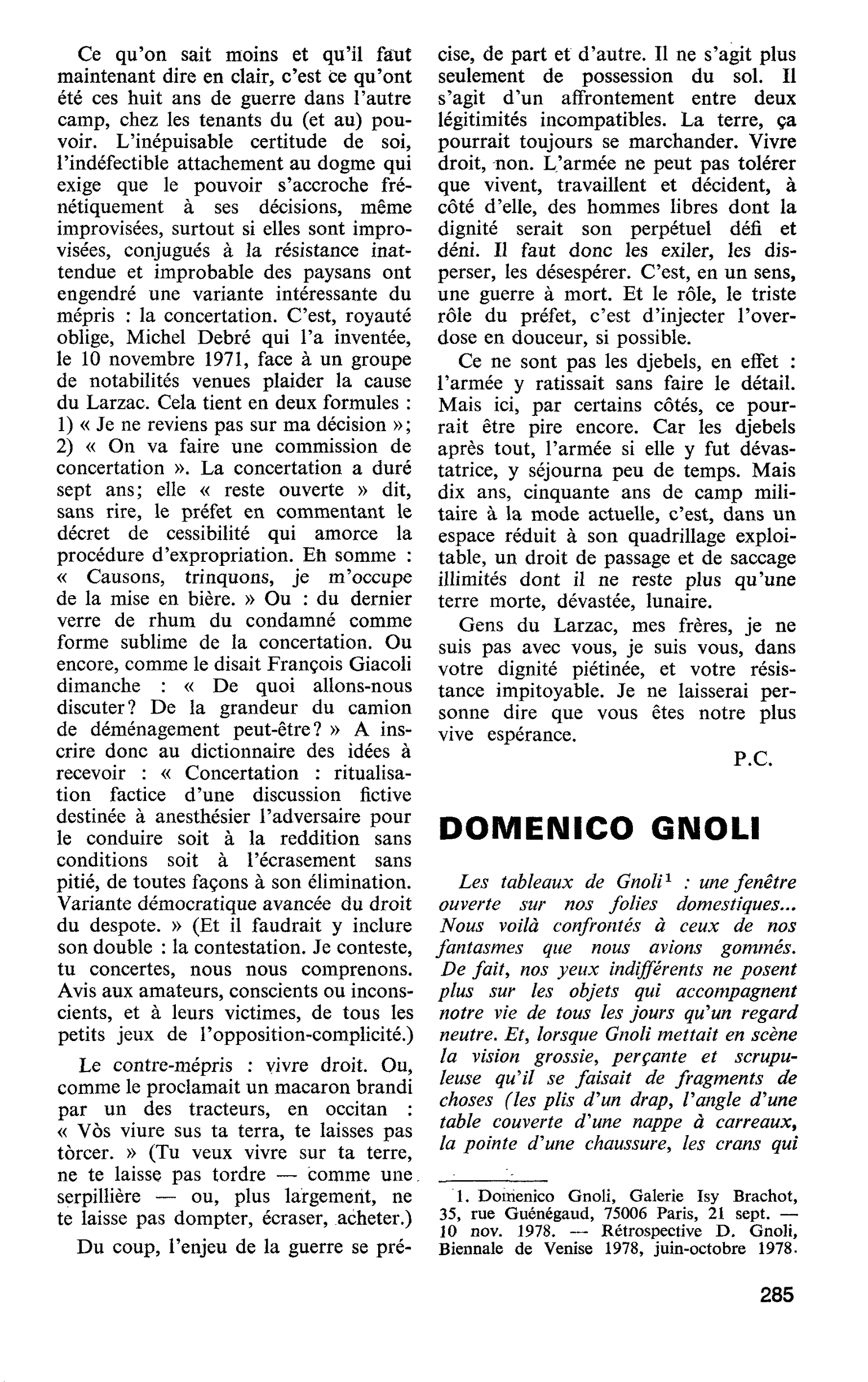 DOMENICO GNOLI