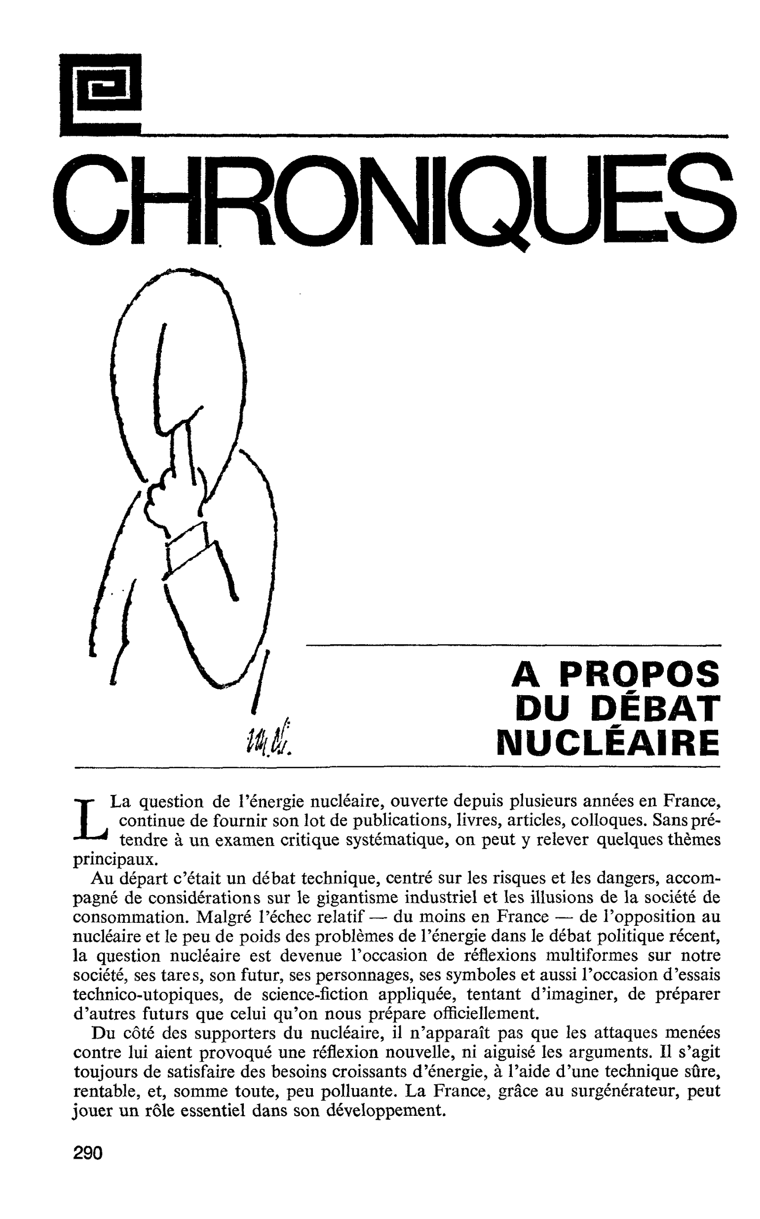 A PROPOS DU DÉBAT NUCLÉAIRE