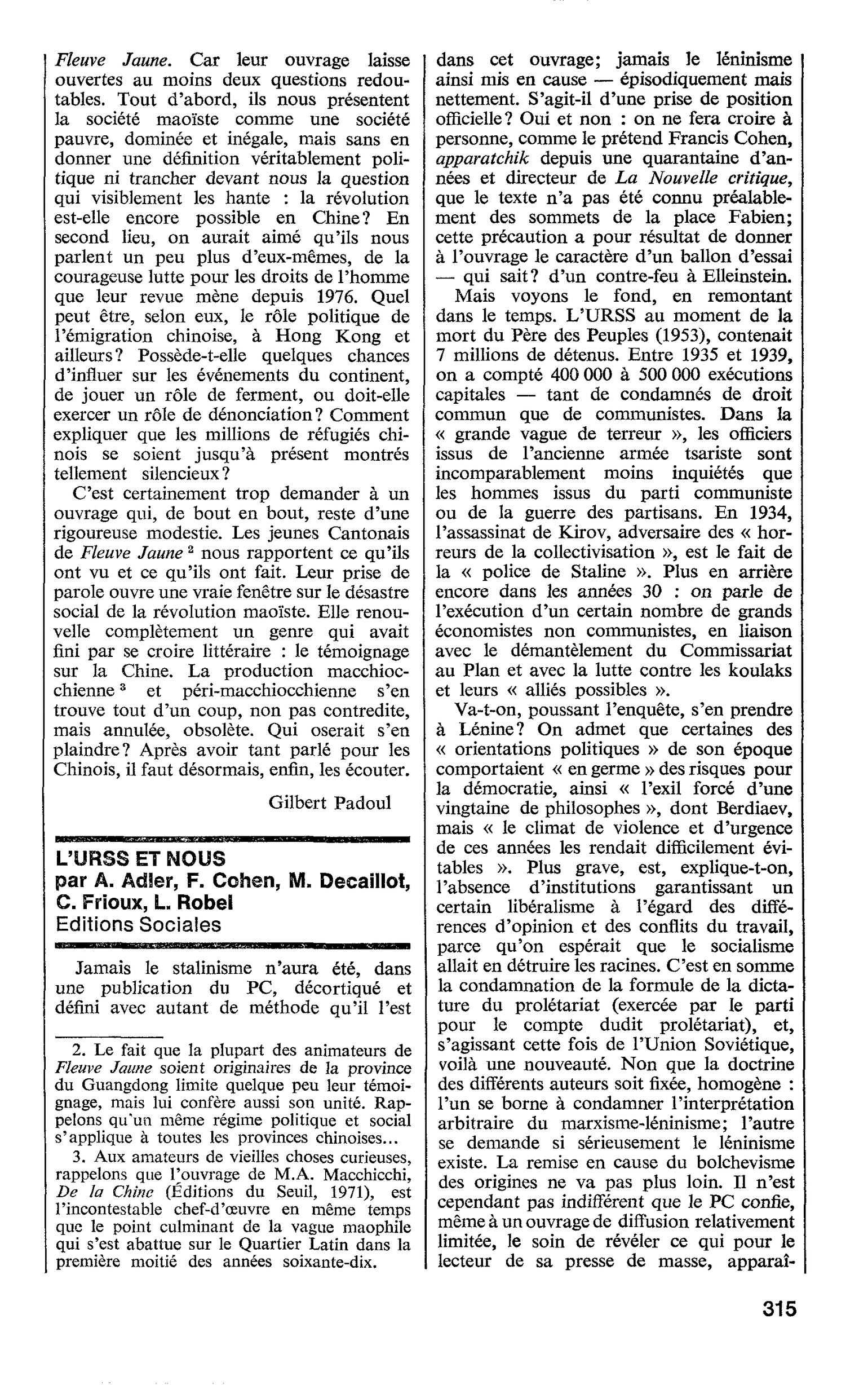 L’URSS ET NOUS par A. Adier, F. Cohen, M. Decaillot, C. Frioux, L. Robel
