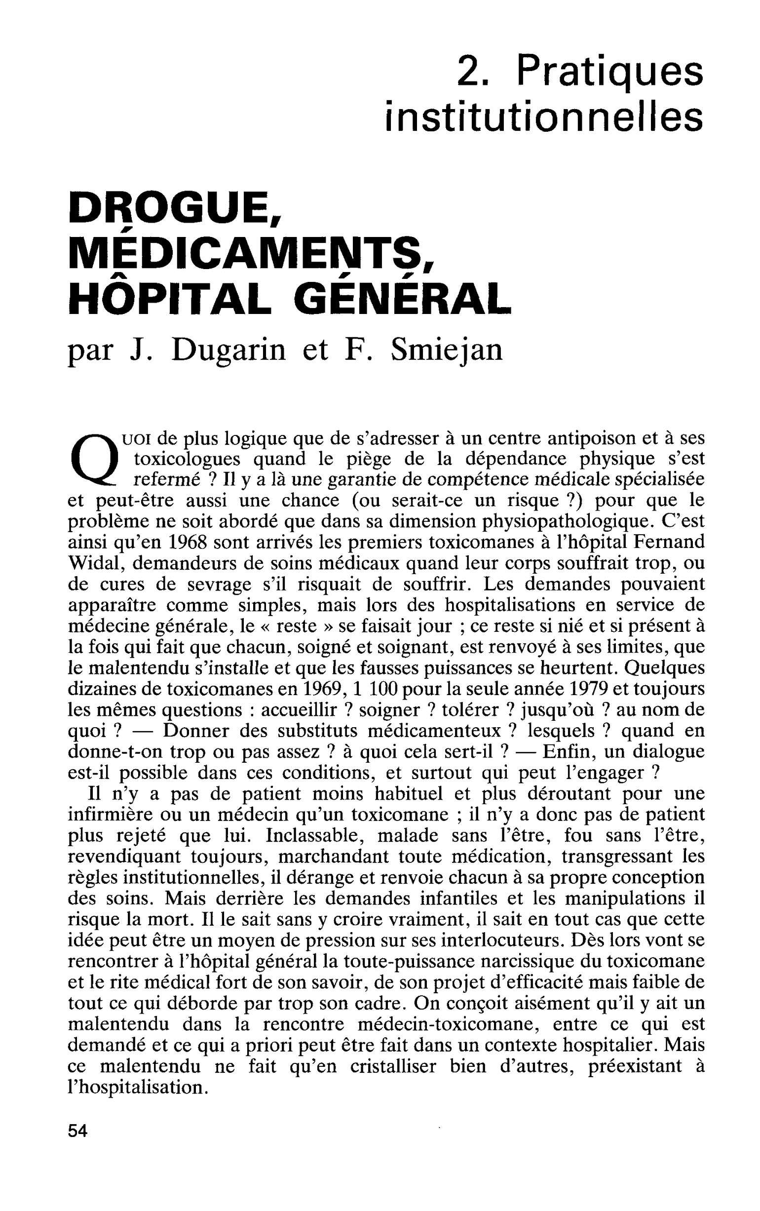 DROGUE, MÉDICAMENTS, HÔPITAL GÉNÉRAL