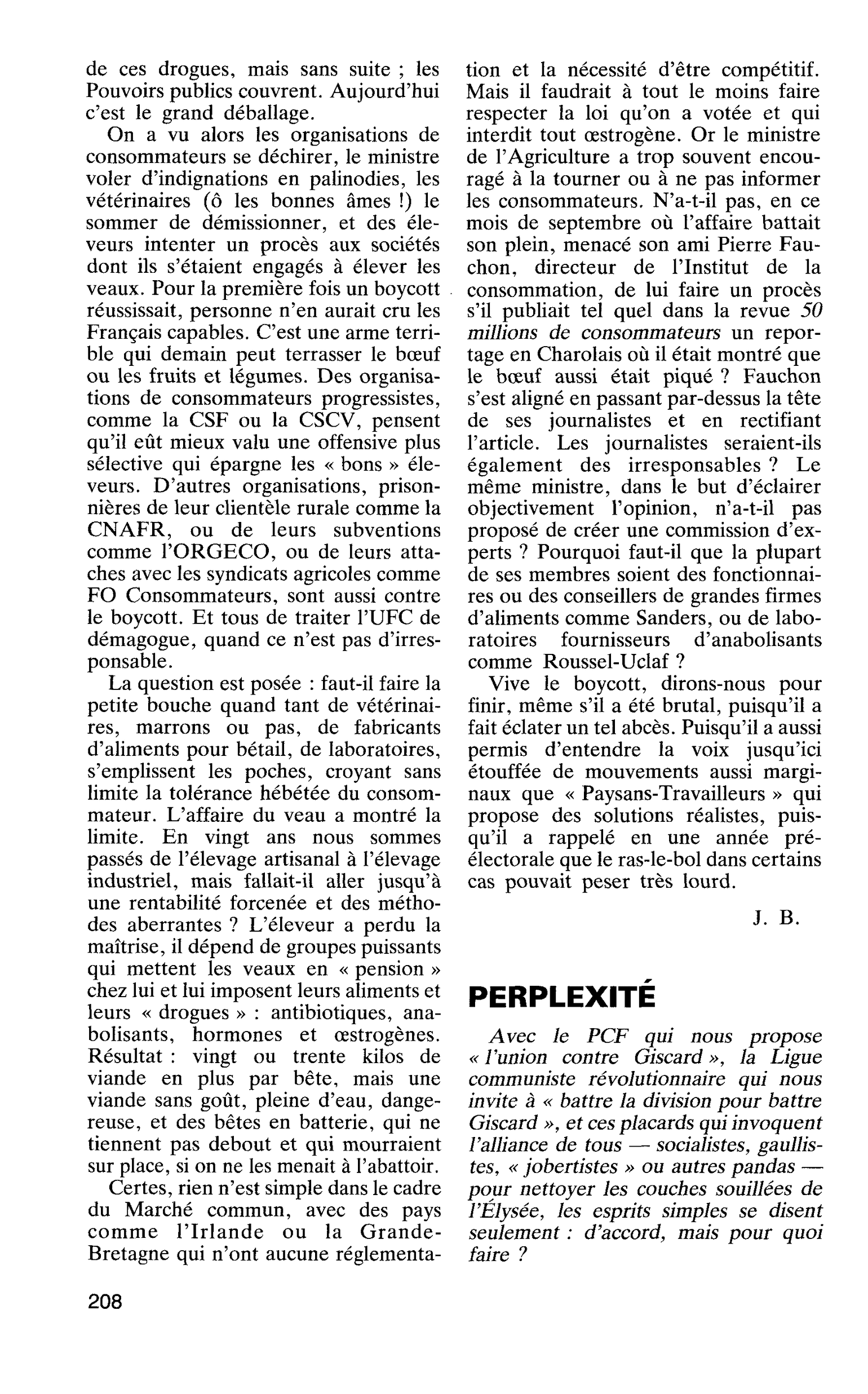 PERPLEXITÉ
