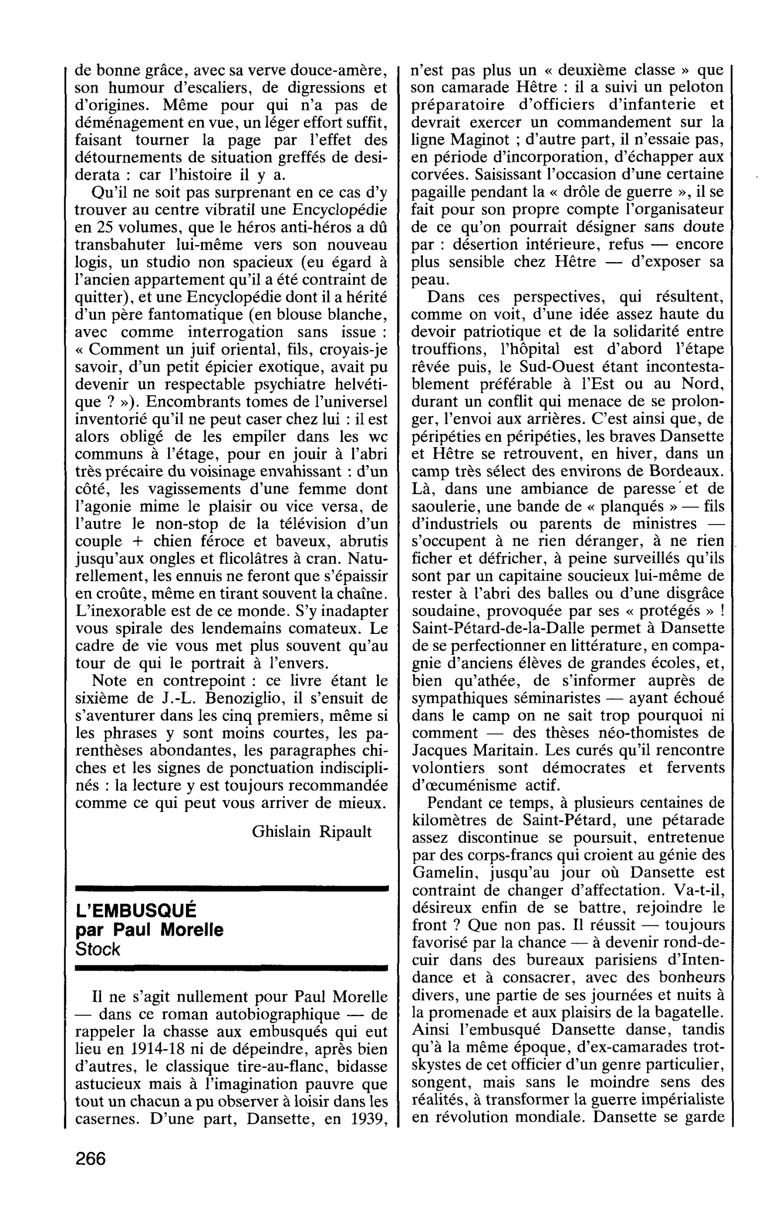 L’EMBUSQUÉ par Paul Morelle