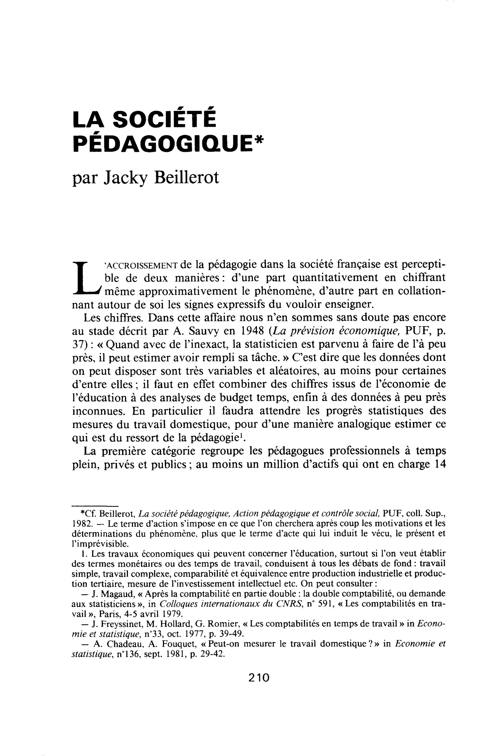 LA SOCIÉTÉ PÉDAGOGIQUE