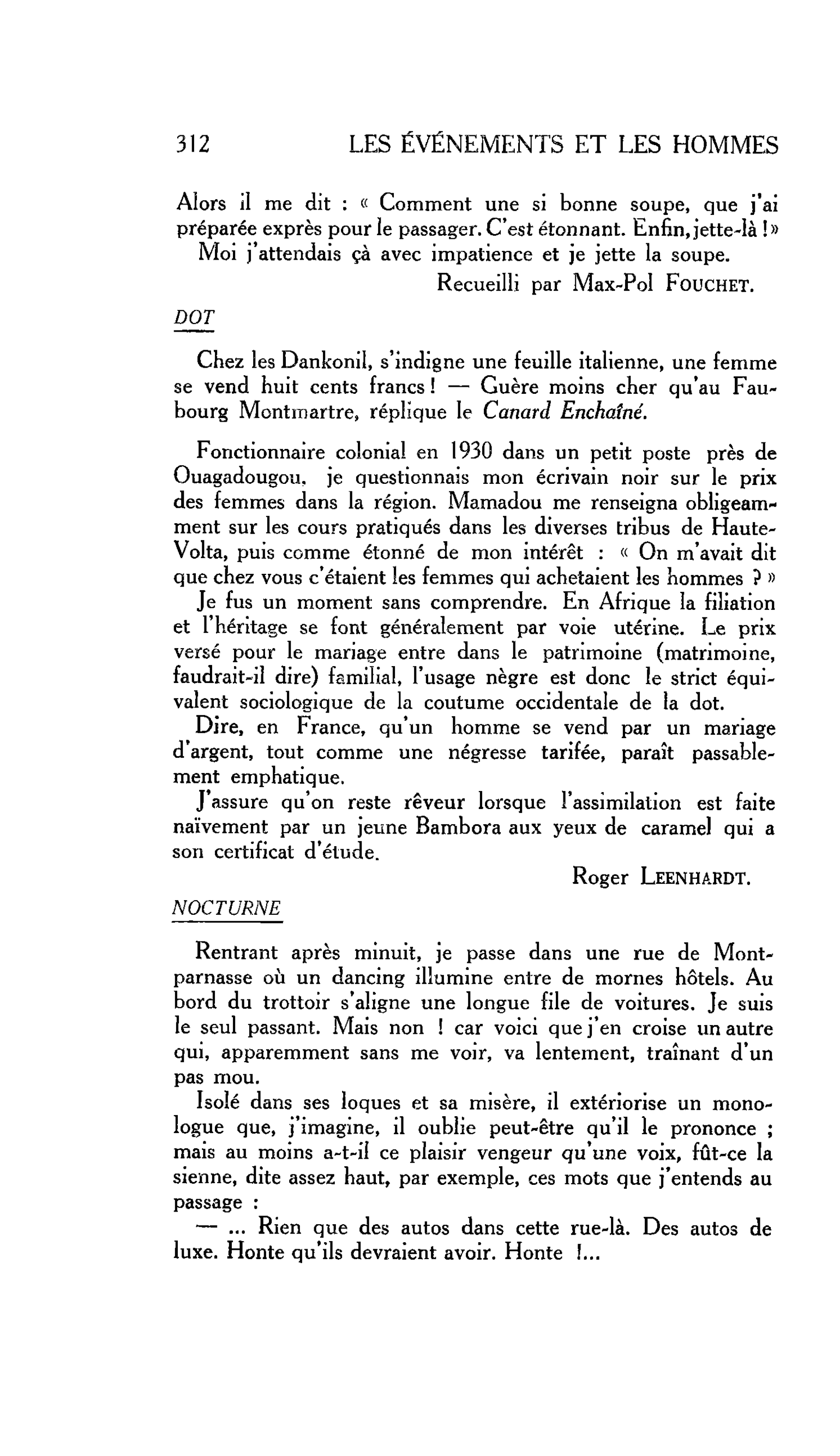 LA VIE QUOTIDIENNE : DOT