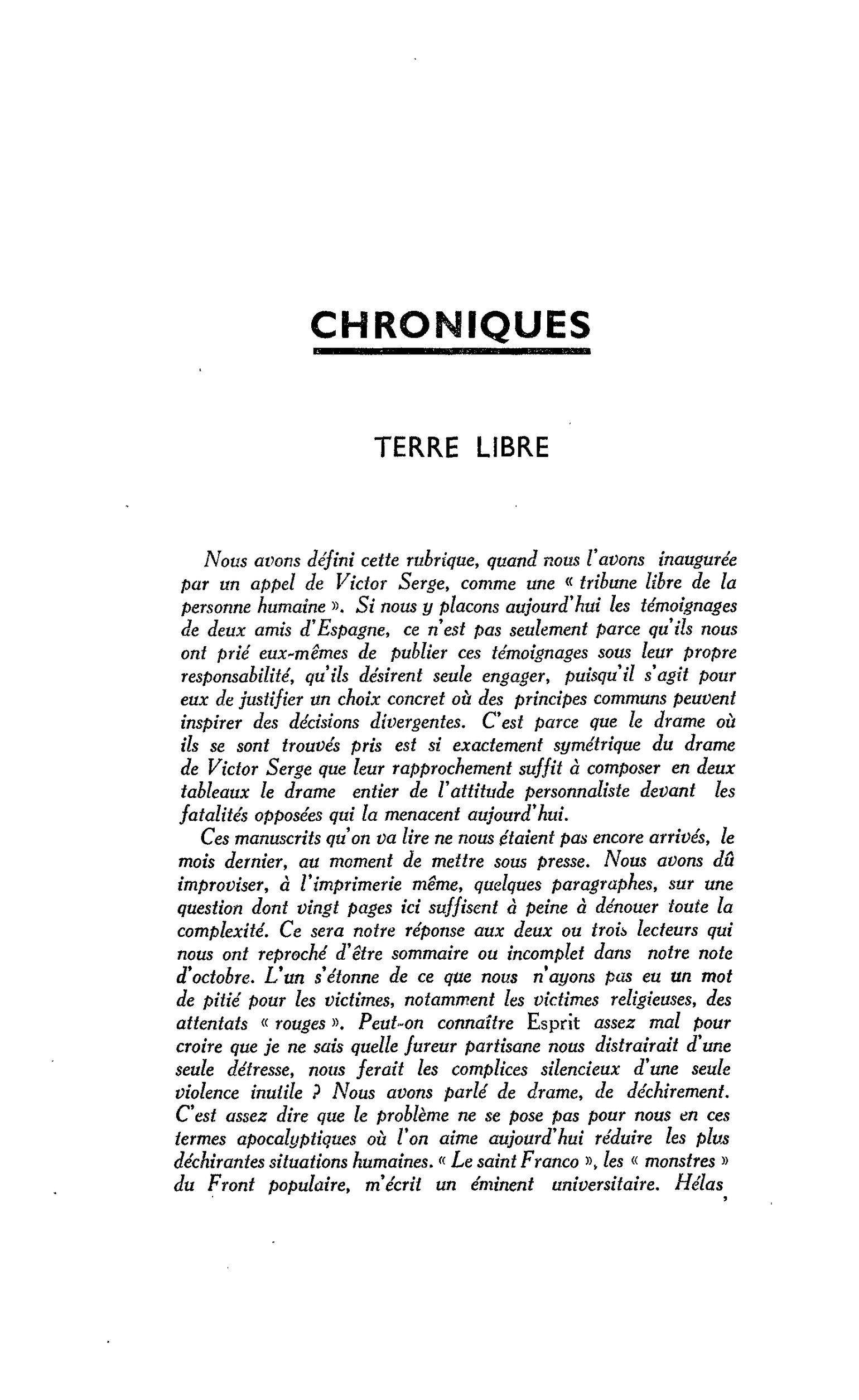 Terre libre