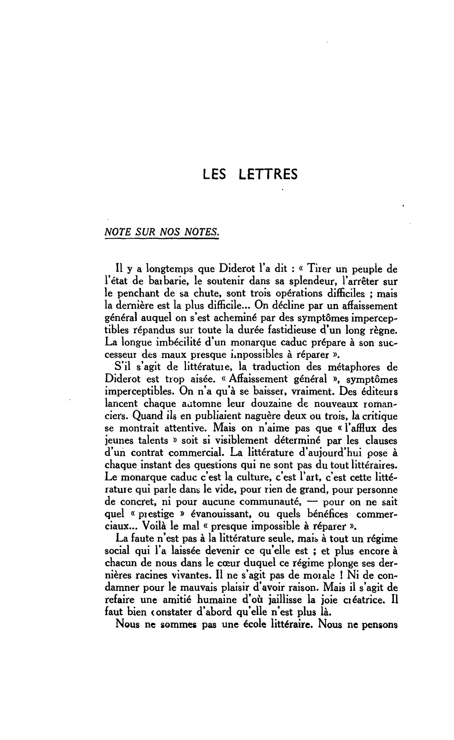 LES LETTRES NOTE SUR NOS NOTES