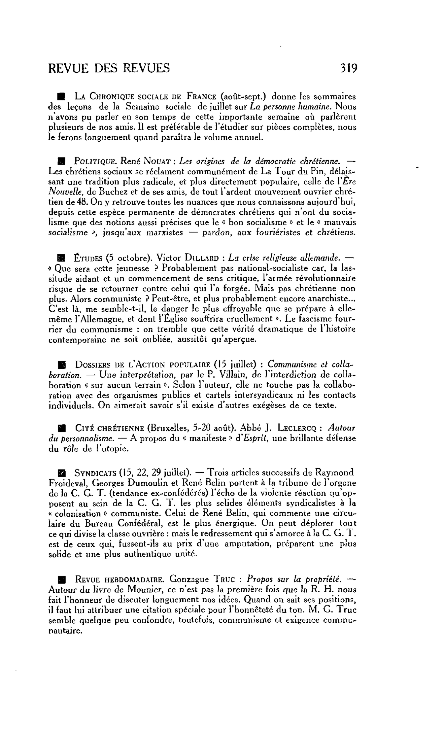 Syndicats (15, 22, 29 juillet)