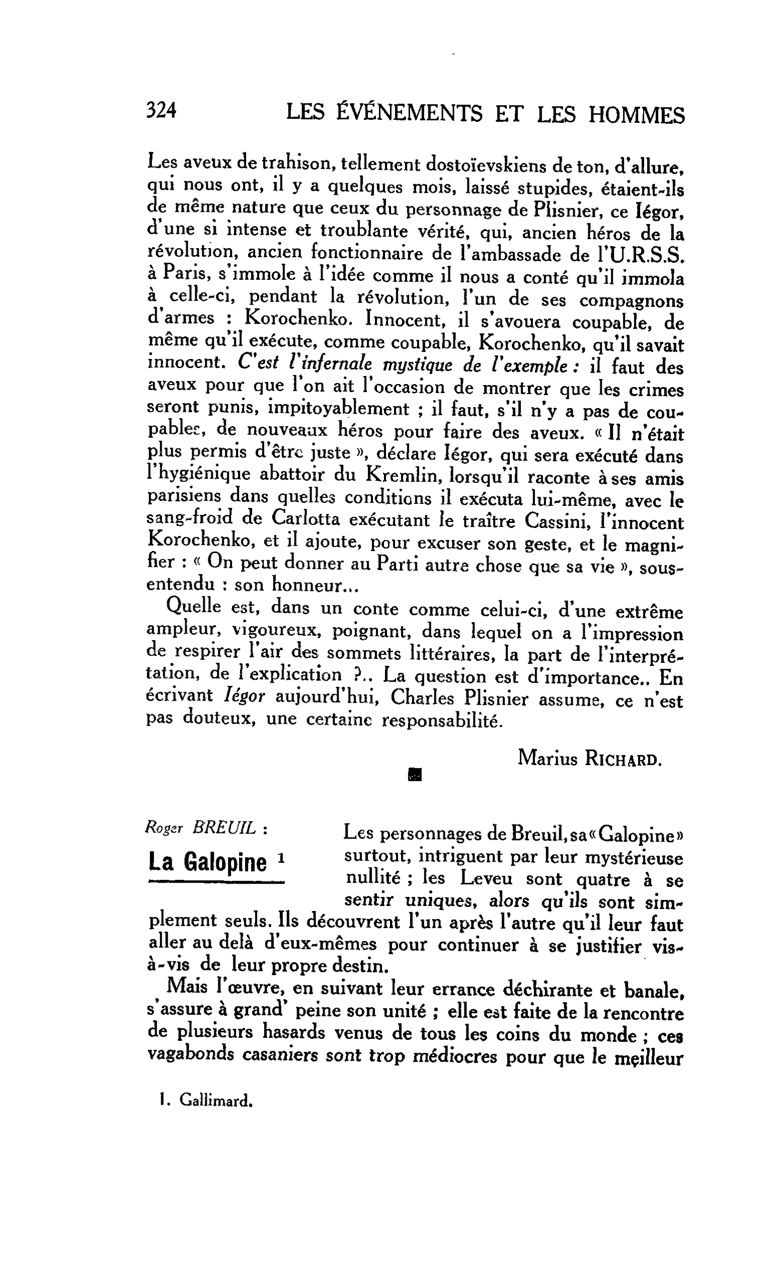 Roger BREUIL : La Galopine