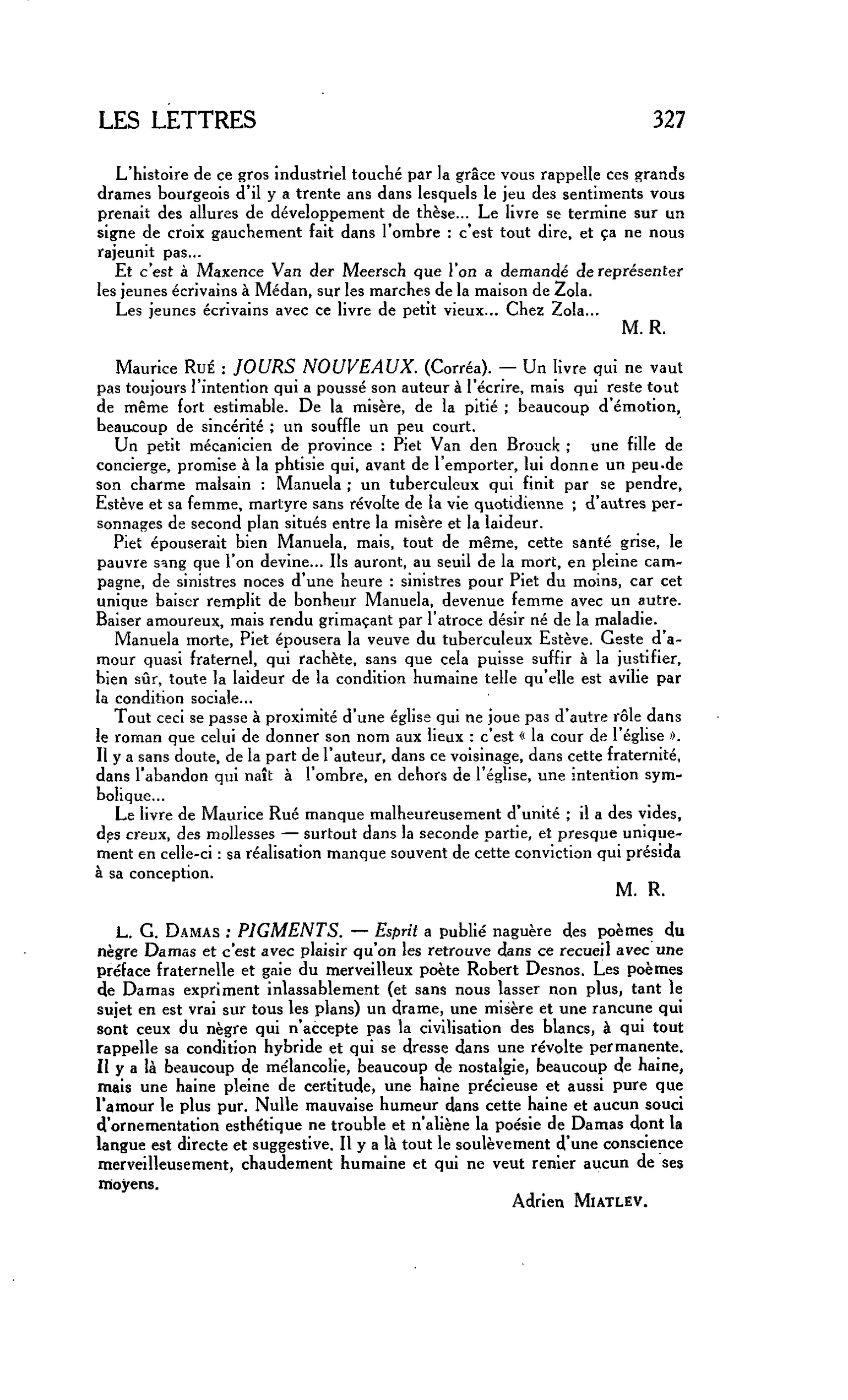 Roger BREUIL. La Galopine. Maurice Rué : JOURS NOUVEAUX