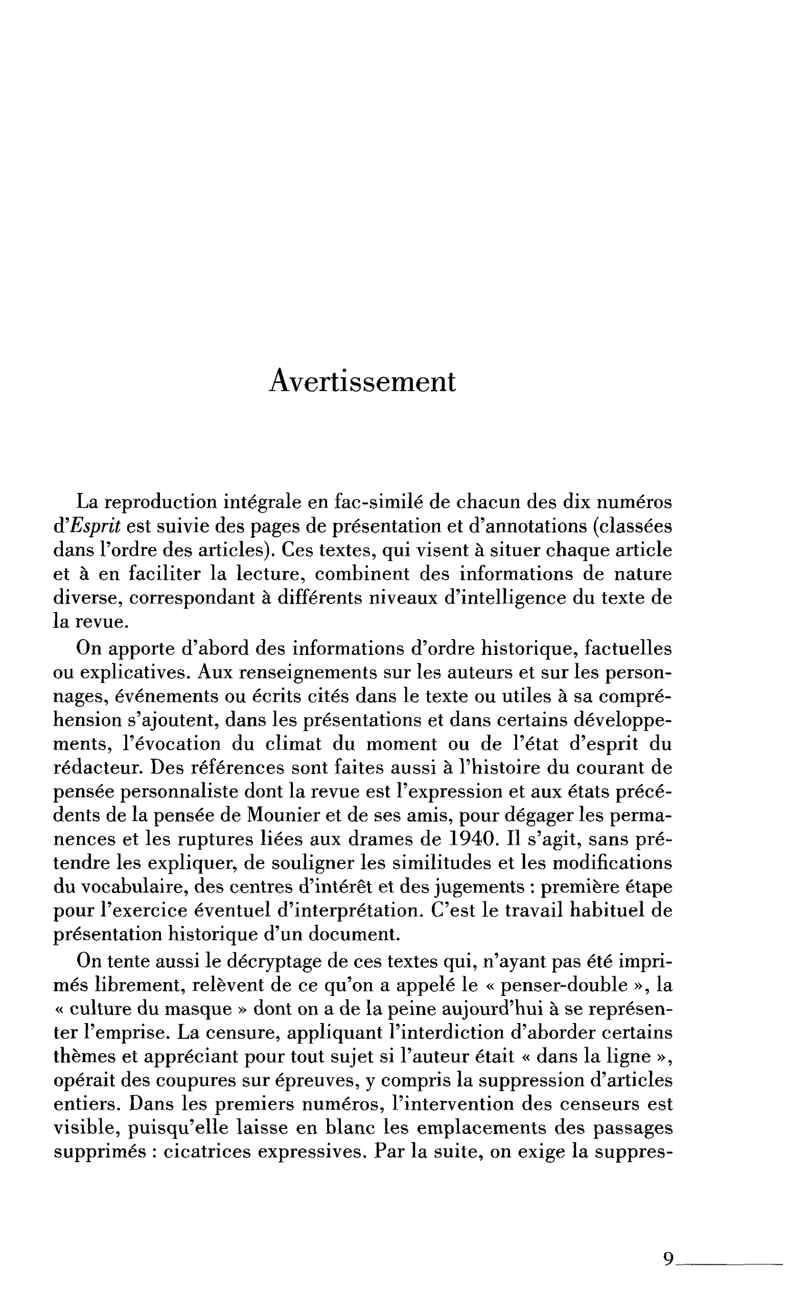 Avertissement
