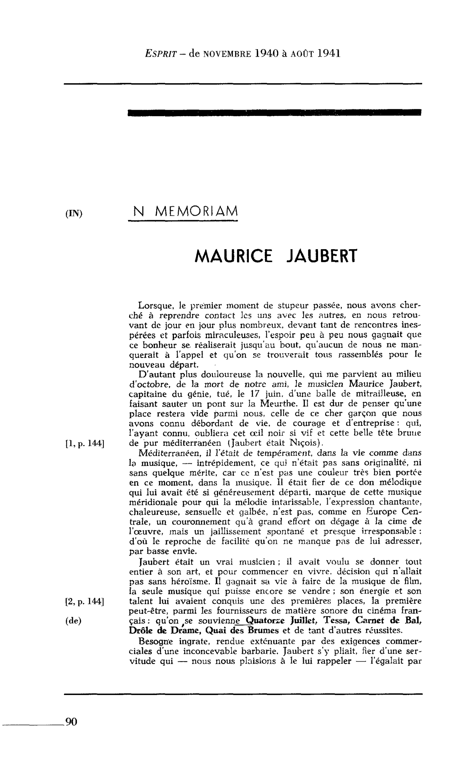 MAURICE JAUBERT