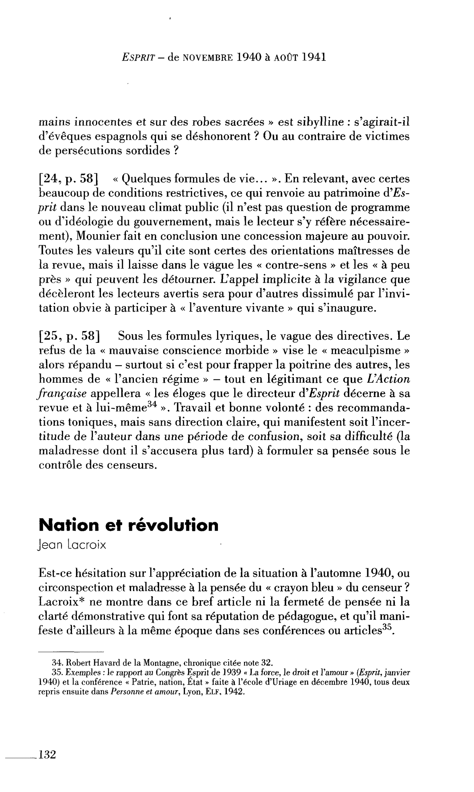 Nation et révolution (par Lacroix Jean)