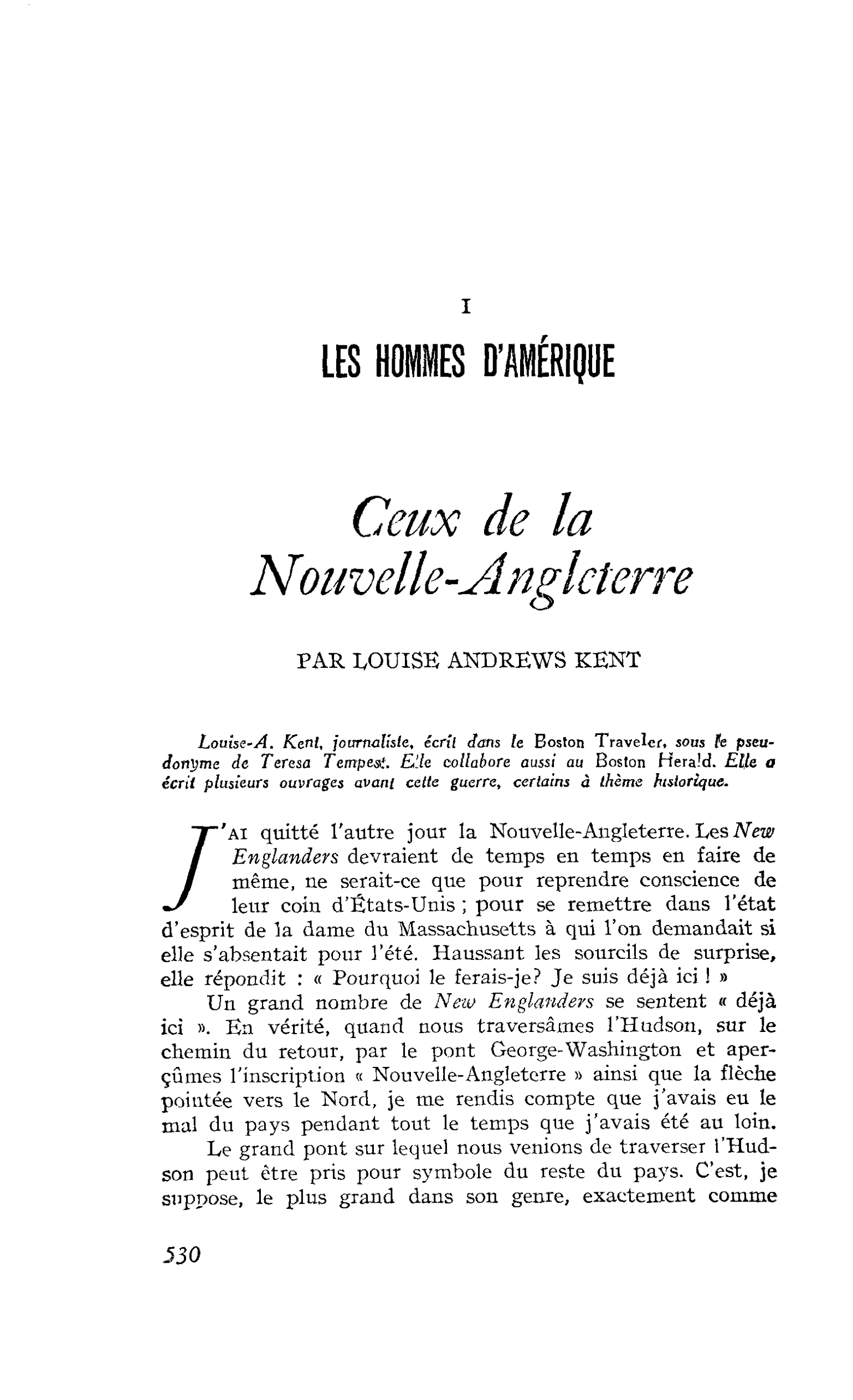Ceux de la Nouvelle-Angleterre