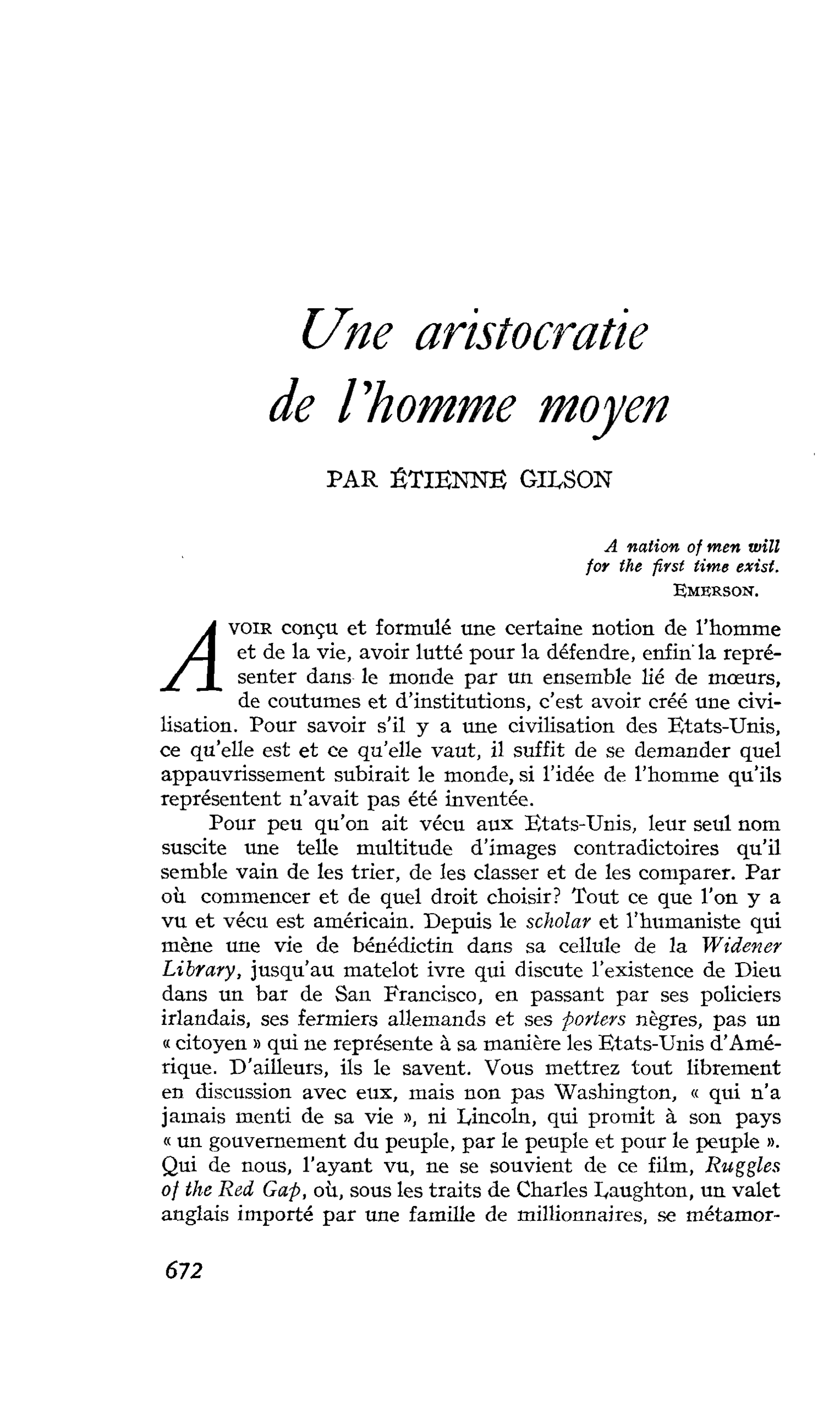 Une aristocratie de l’homme moyen